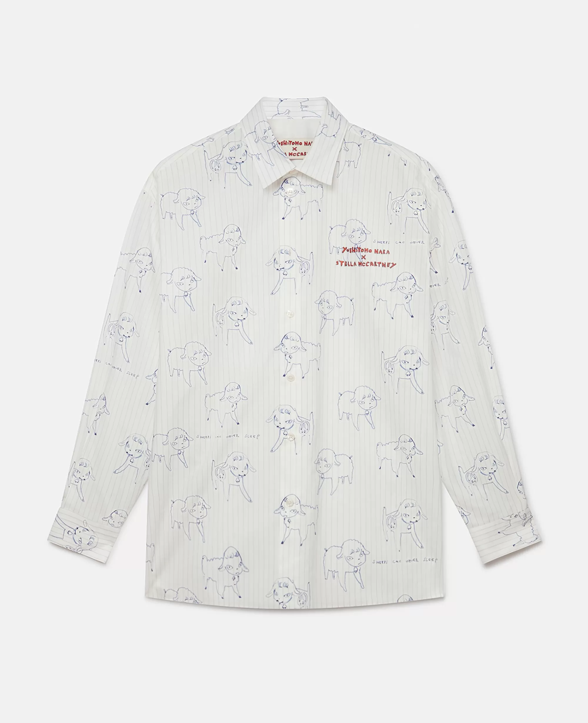 Unisex Stella McCartney Camicie>Camicia Con Stampa Sheep Can Never Sleep