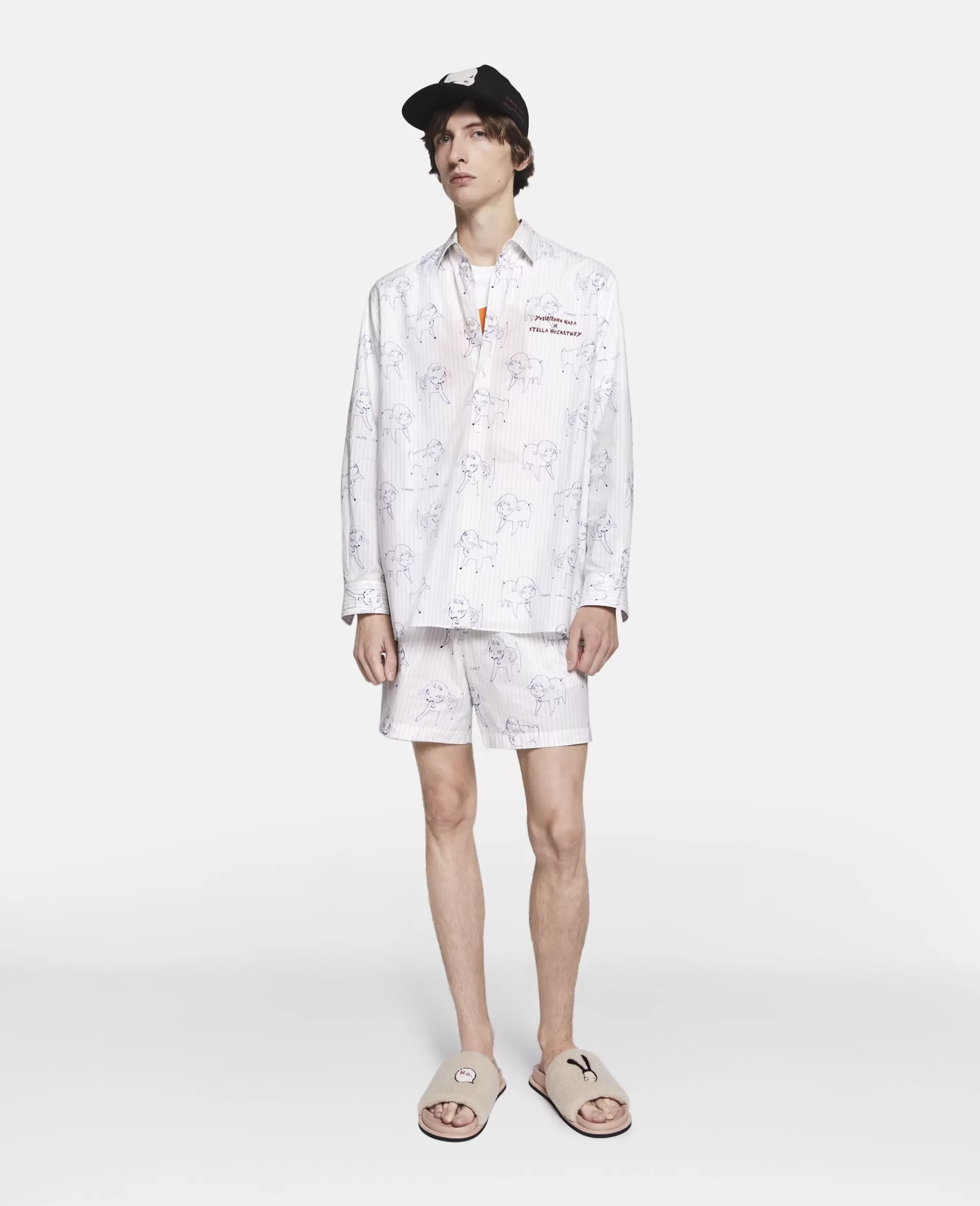 Unisex Stella McCartney Camicie>Camicia Con Stampa Sheep Can Never Sleep