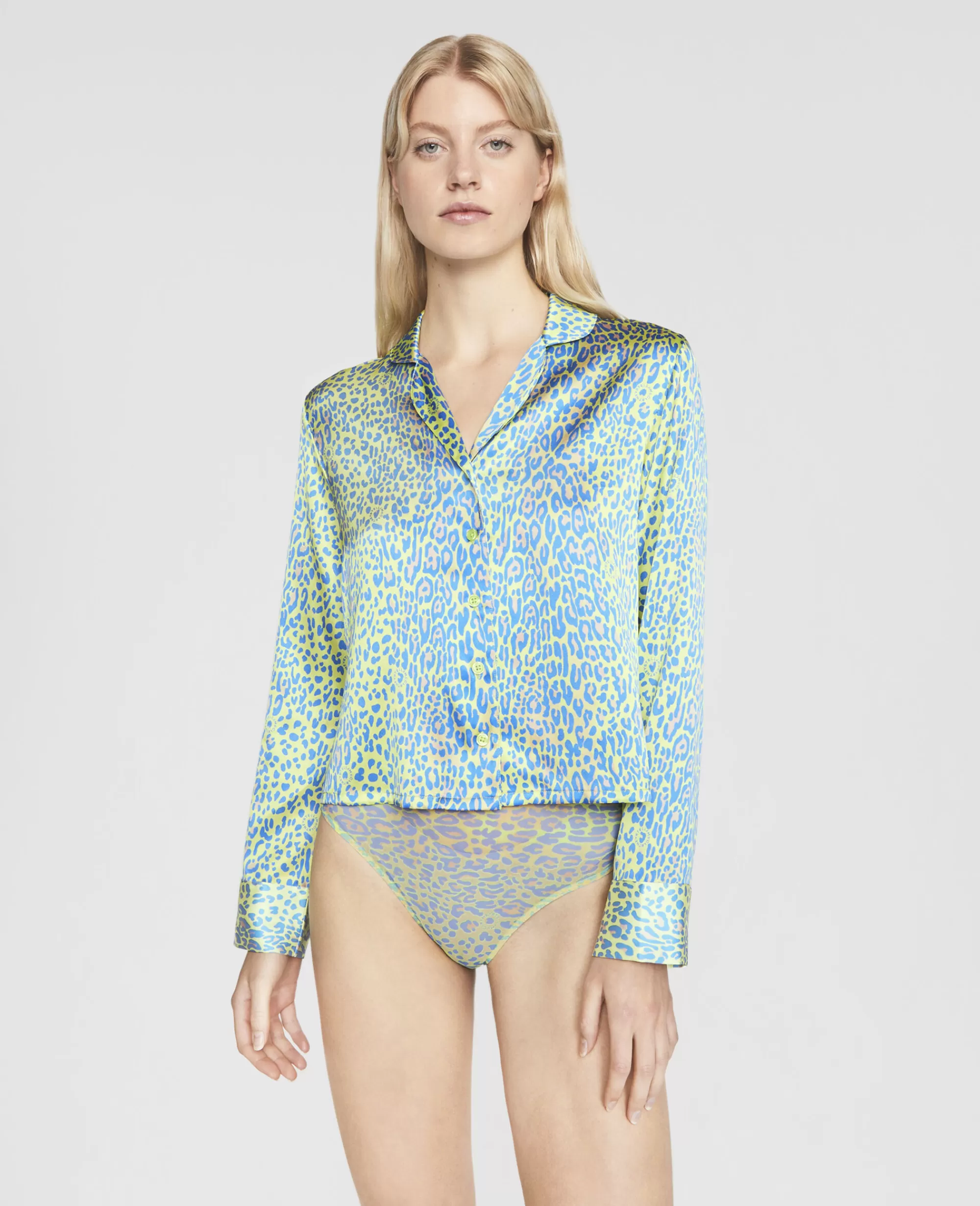 Donna Stella McCartney Lingerie E Sleepwear>Camicia Corta Con Stampa Leopardo