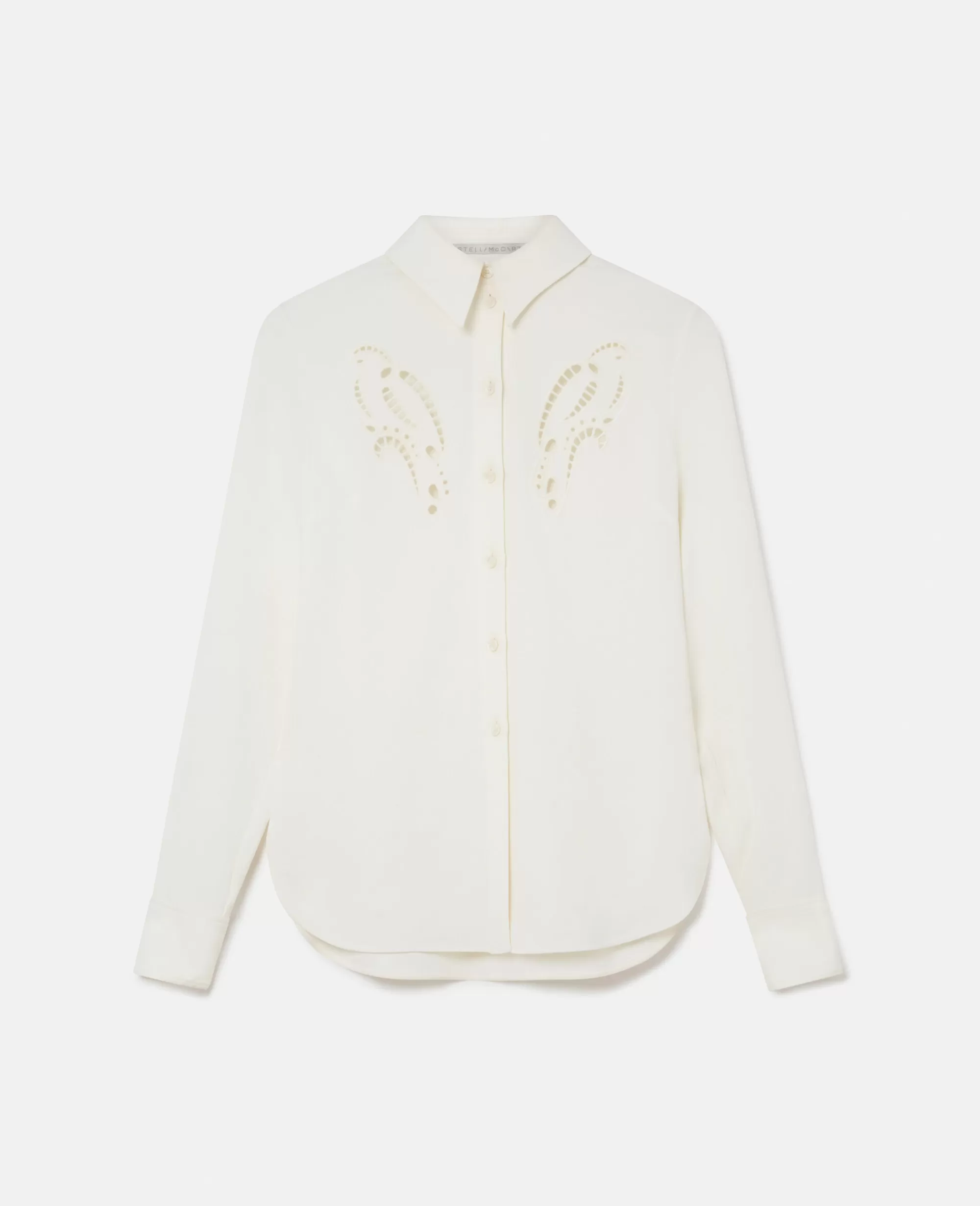 Donna Stella McCartney Camicie E Top>Camicia In Crepe Compatto Uncinetto Petali