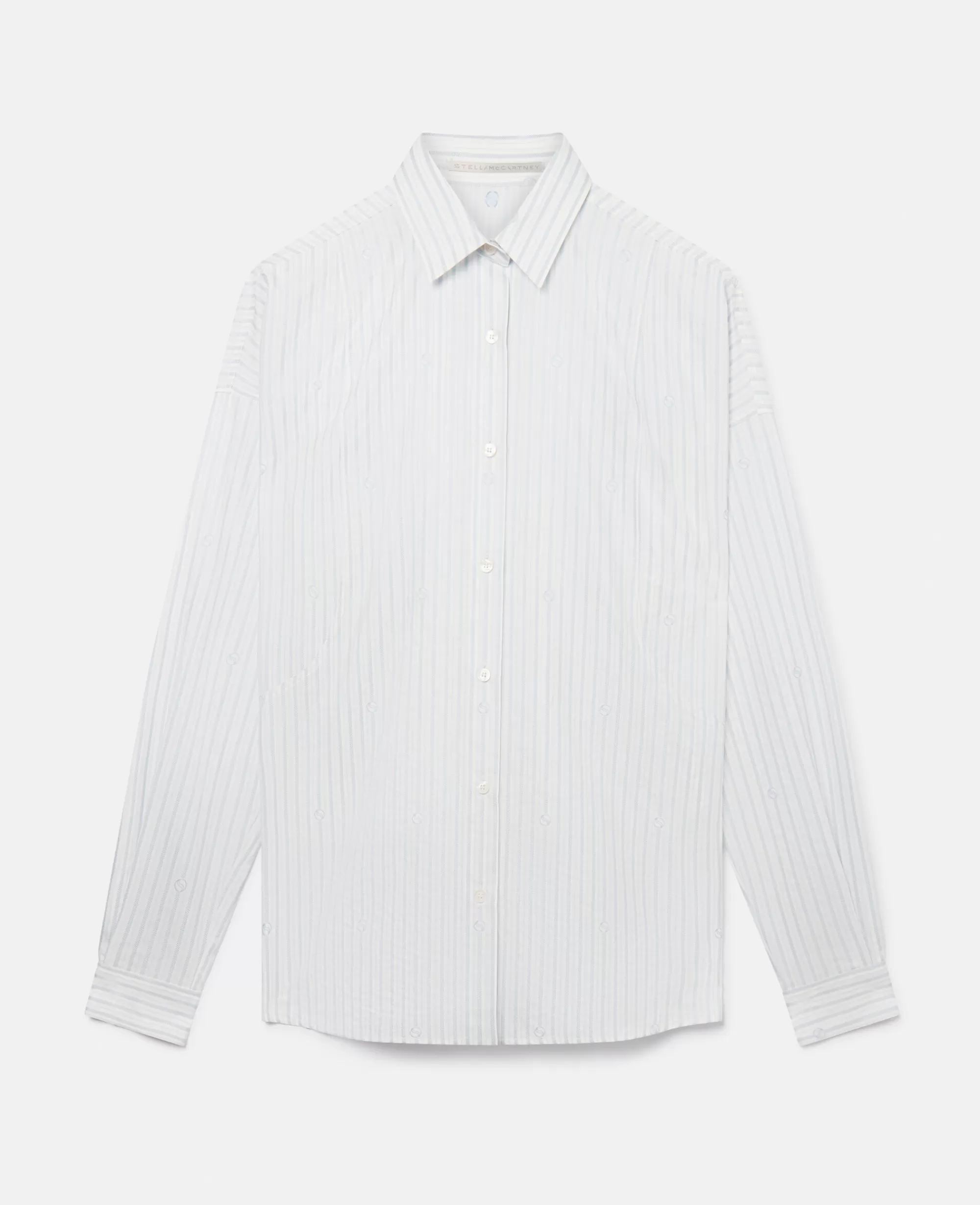 Donna Stella McCartney Camicie E Top>Camicia In Jacquard Di Cotone A Righe Swave