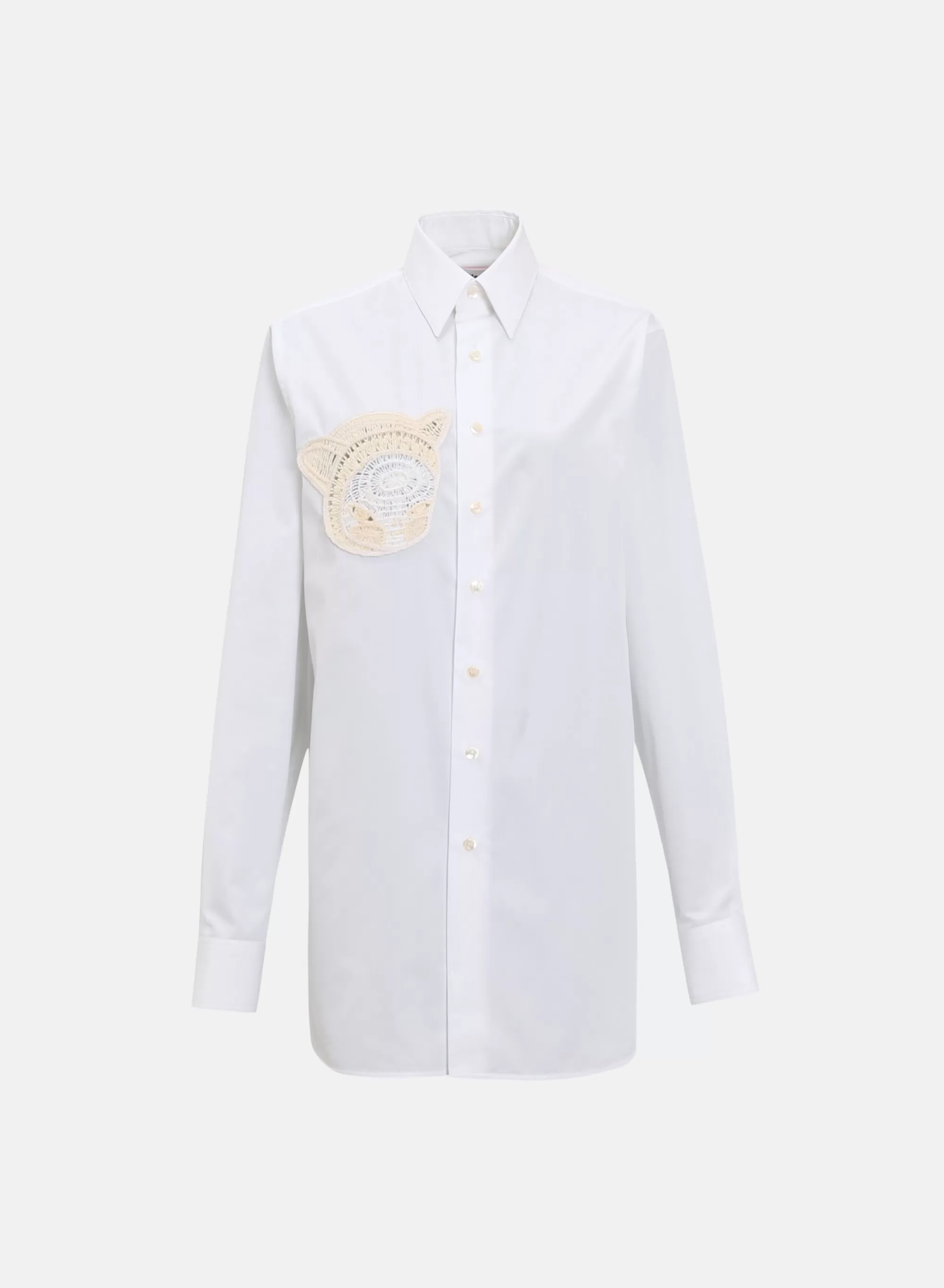 Donna Stella McCartney Camicie E Top>Camicia Lunga Con Patch Uncinetto Upset Kitty