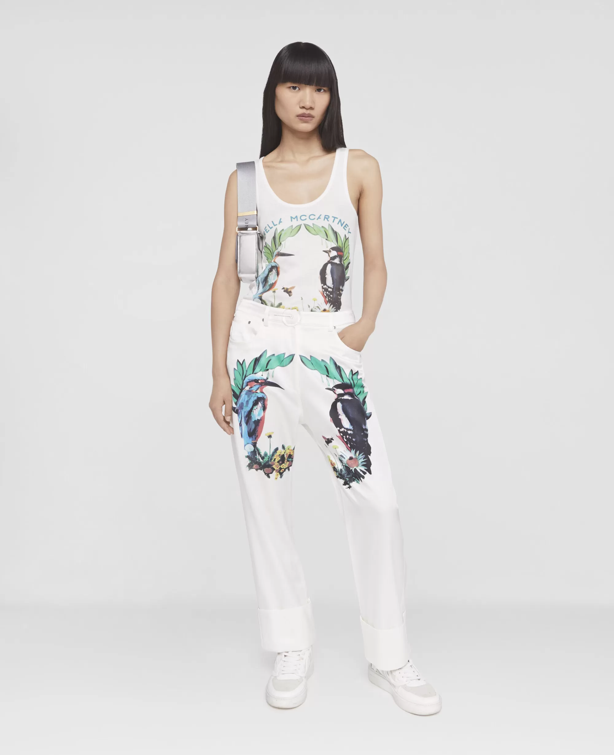 Donna Stella McCartney T-Shirt E Felpe>Canotta Con Stampa Aigrette