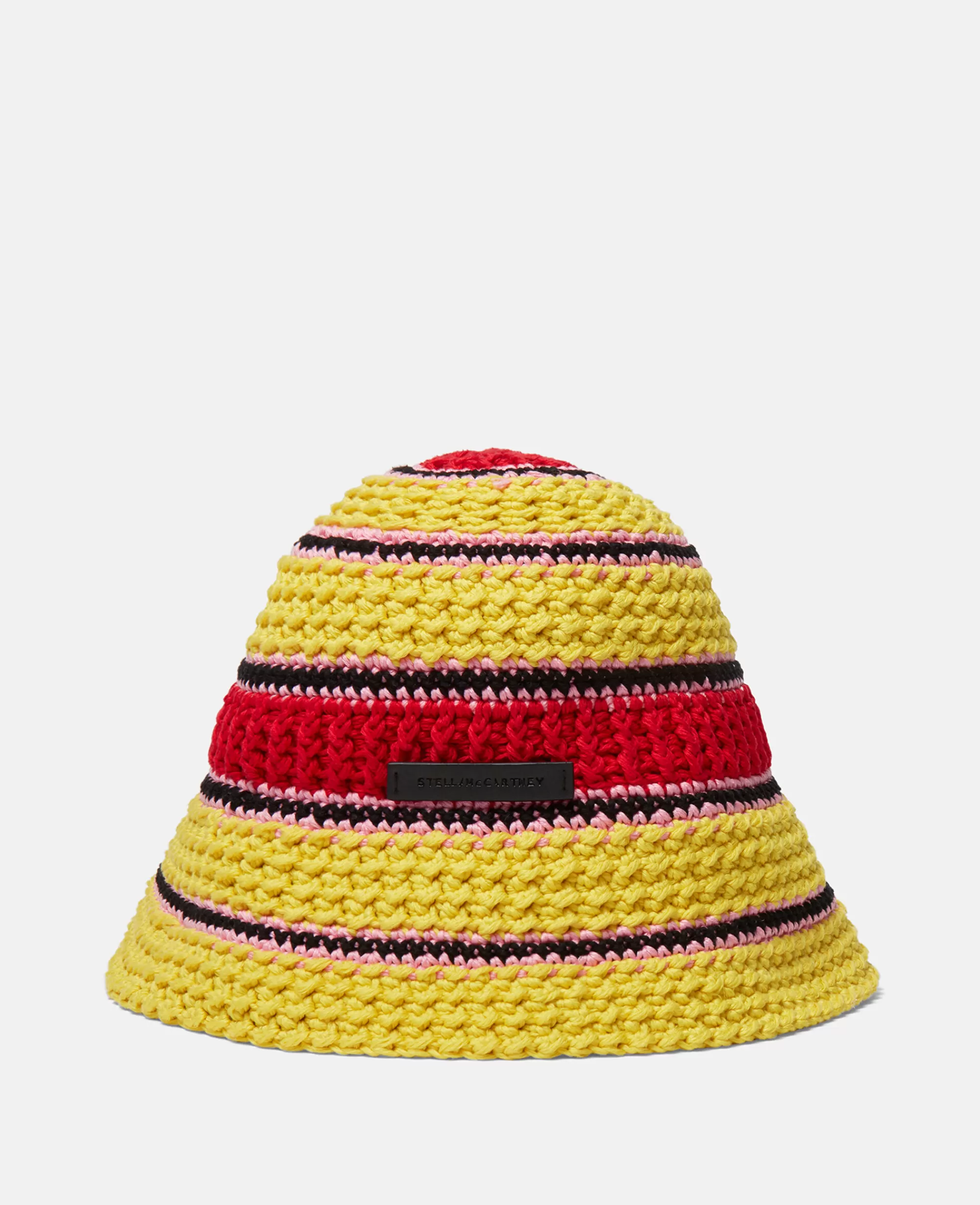 Donna Stella McCartney Cappelli E Sciarpe>Cappello A Secchiello In Cotone Crochet Logo