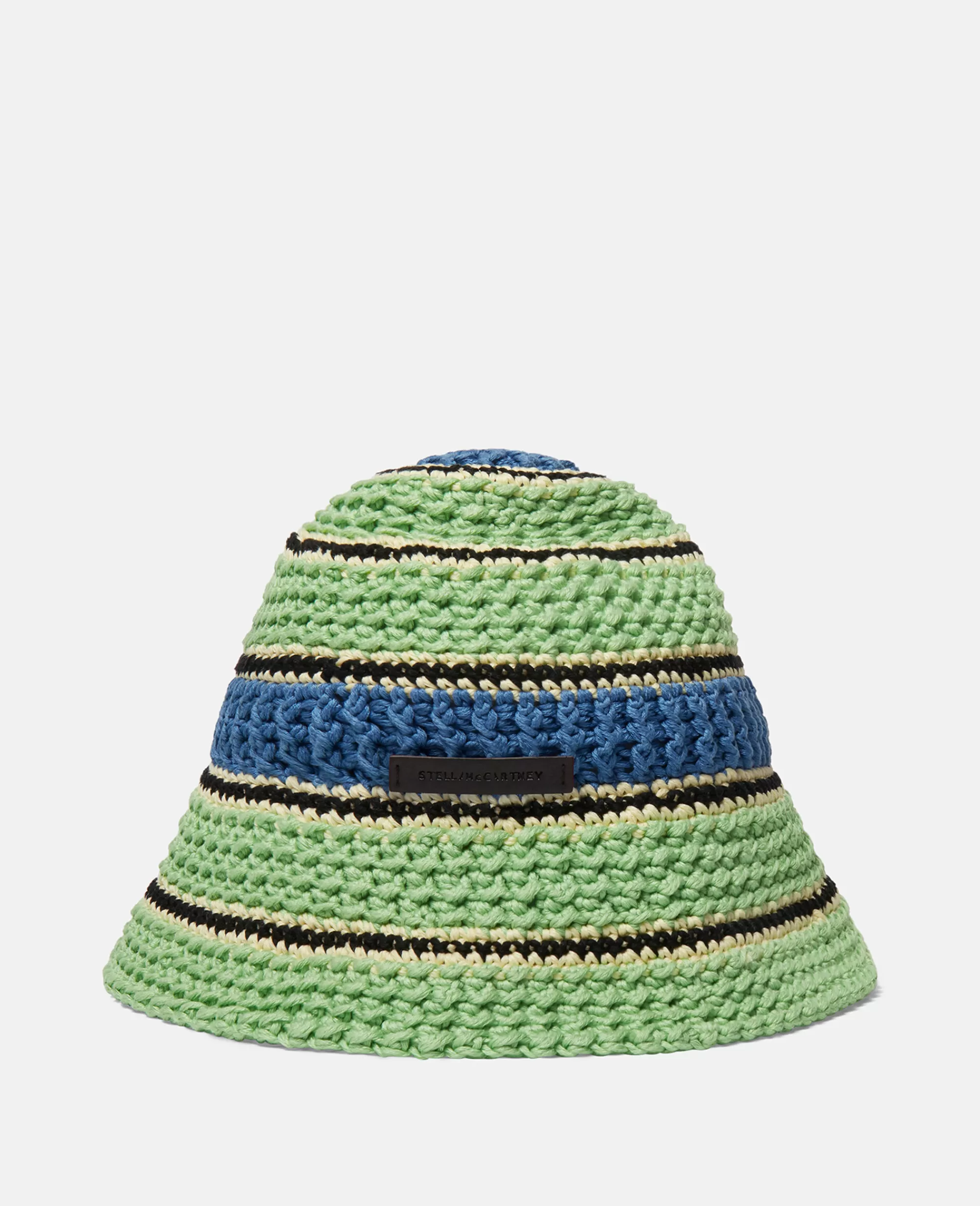 Donna Stella McCartney Cappelli E Sciarpe>Cappello A Secchiello In Cotone Crochet Logo