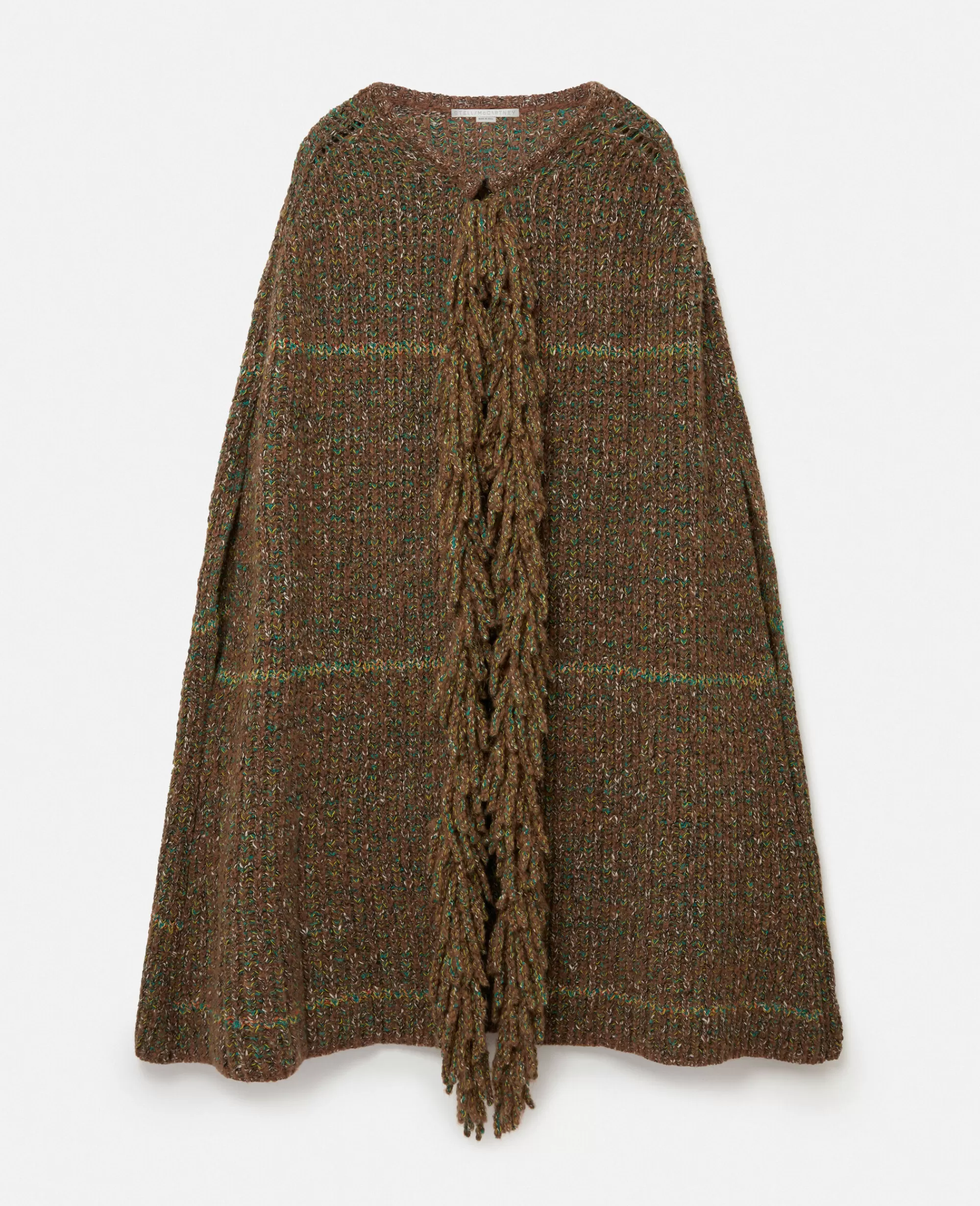 Donna Stella McCartney Maglieria>Cappotto A Mantella In Maglia Di Tweed