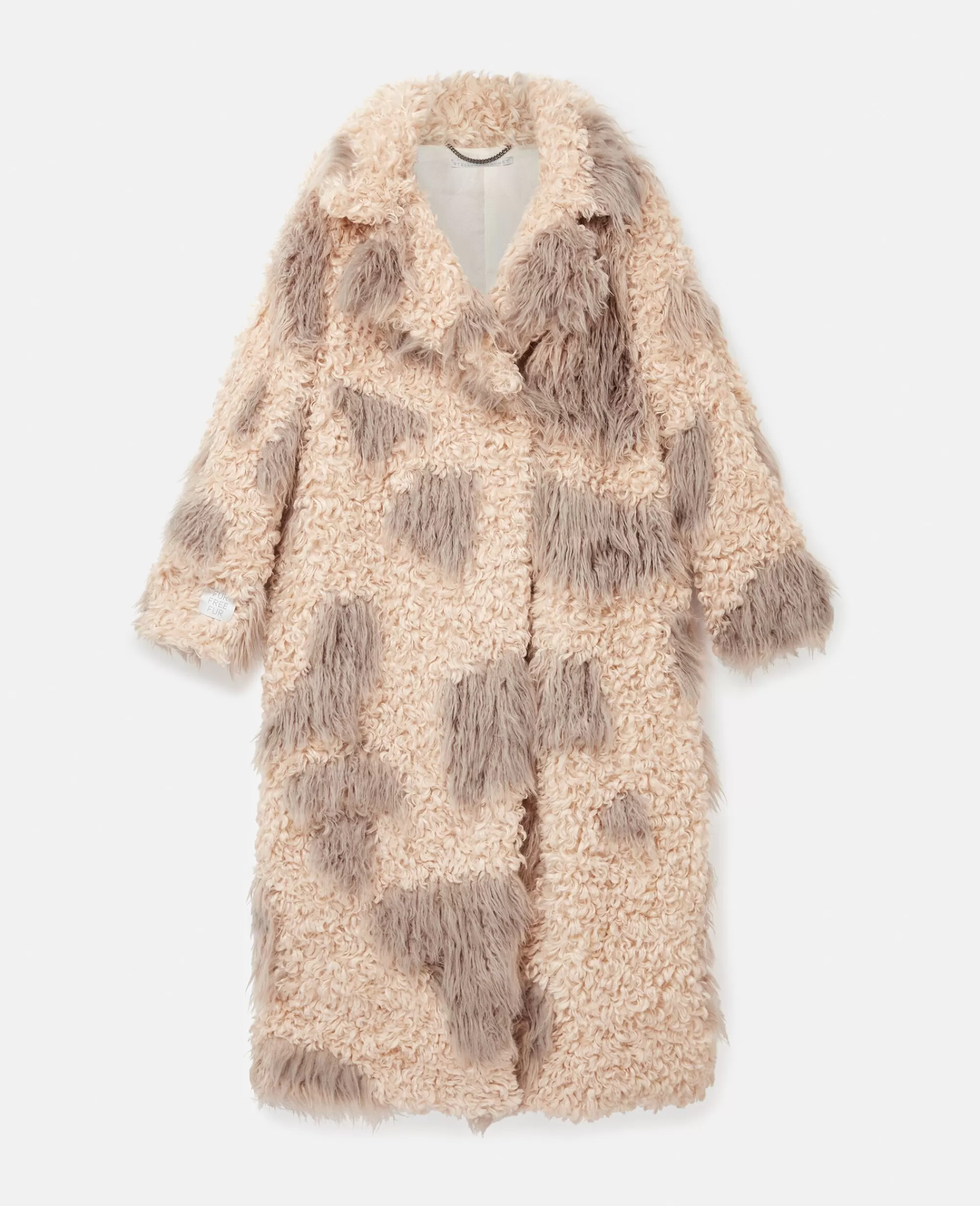 Donna Stella McCartney Giacche E Cappotti>Cappotto Teddy Lungo Corteccia Degli Alberi