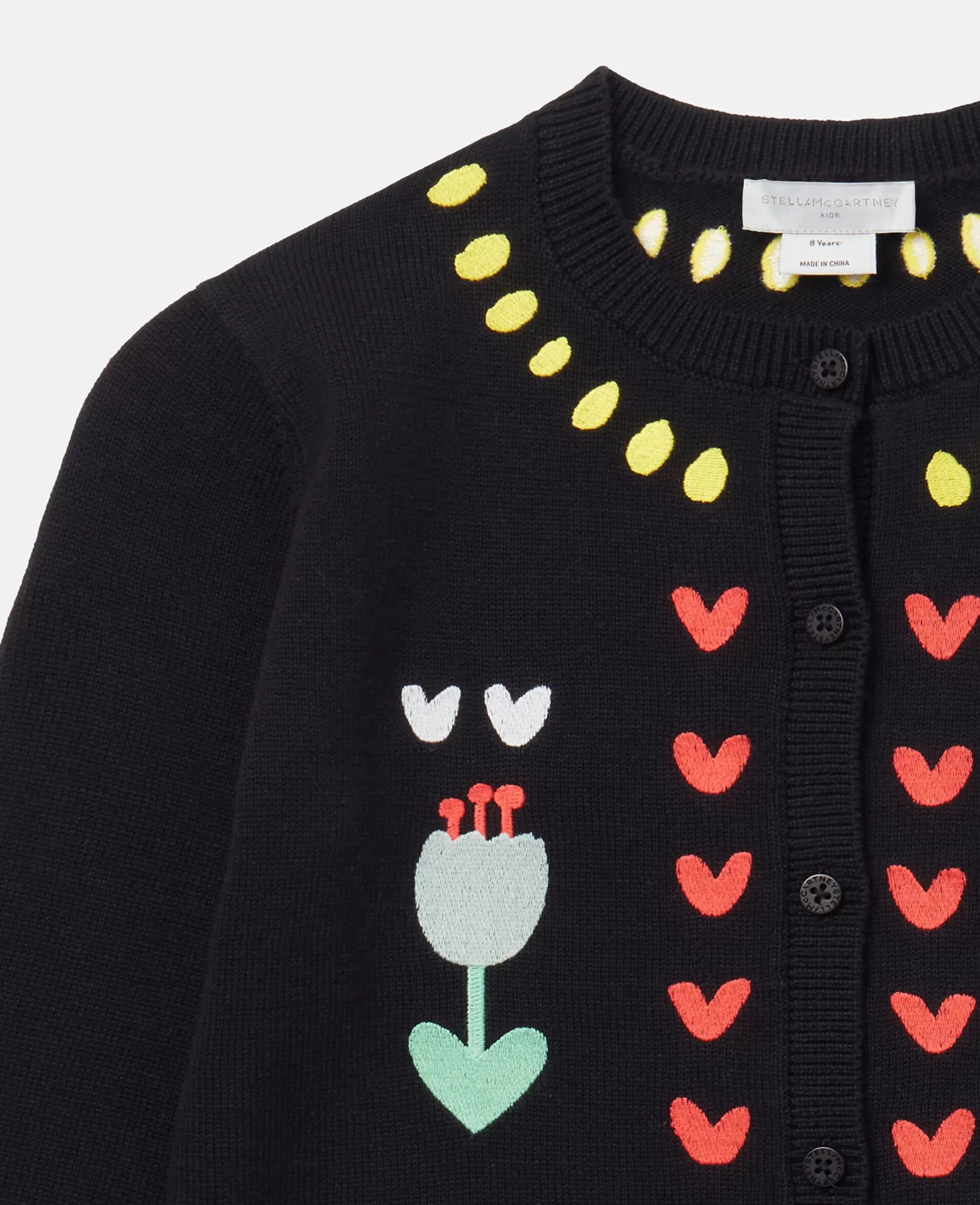 Bambini Stella McCartney Pullover E Cardigan>Cardigan Con Applicazioni Tulipano