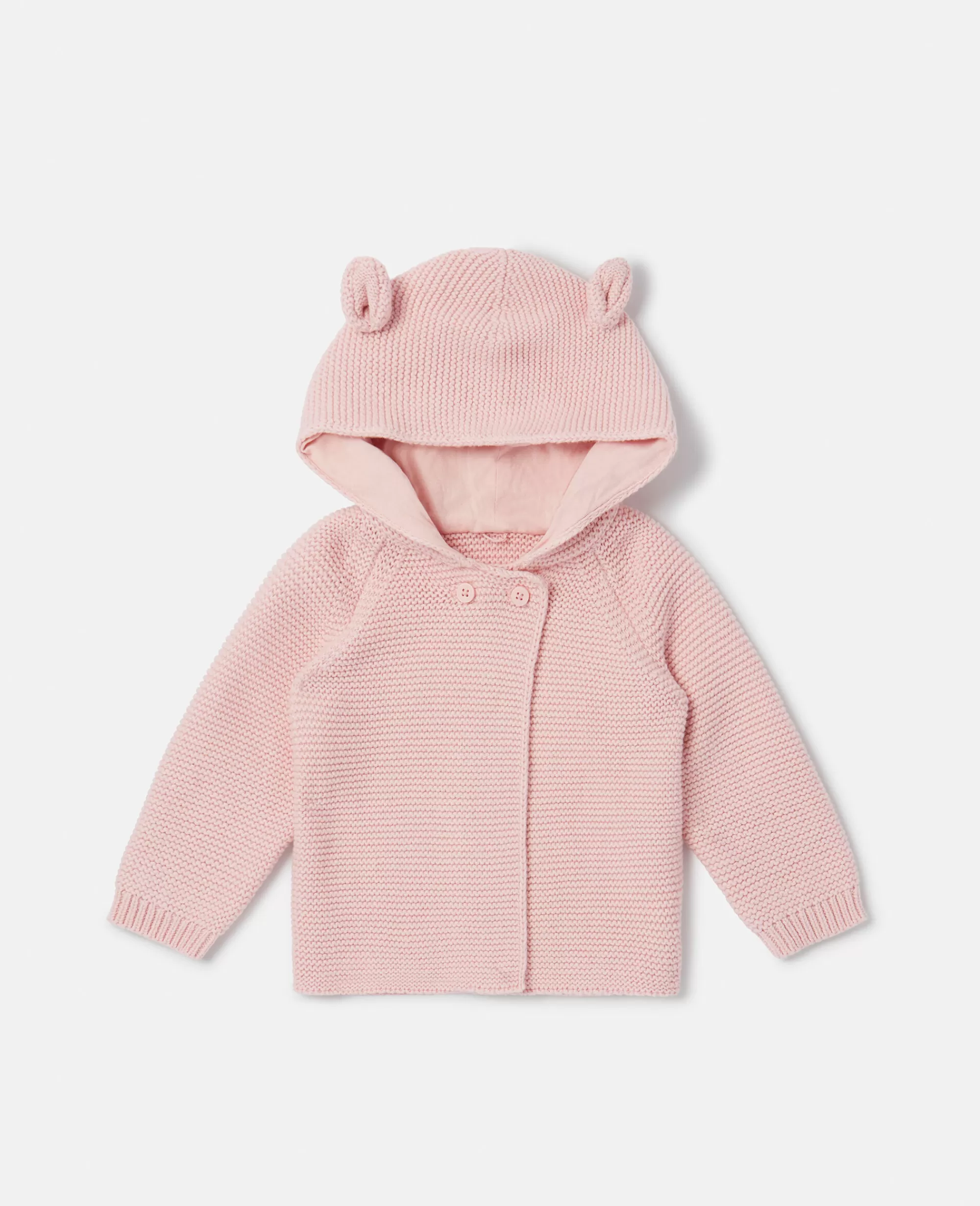 Bambini Stella McCartney Bimba>Cardigan Con Cappuccio E Frange Con Orecchie 3D