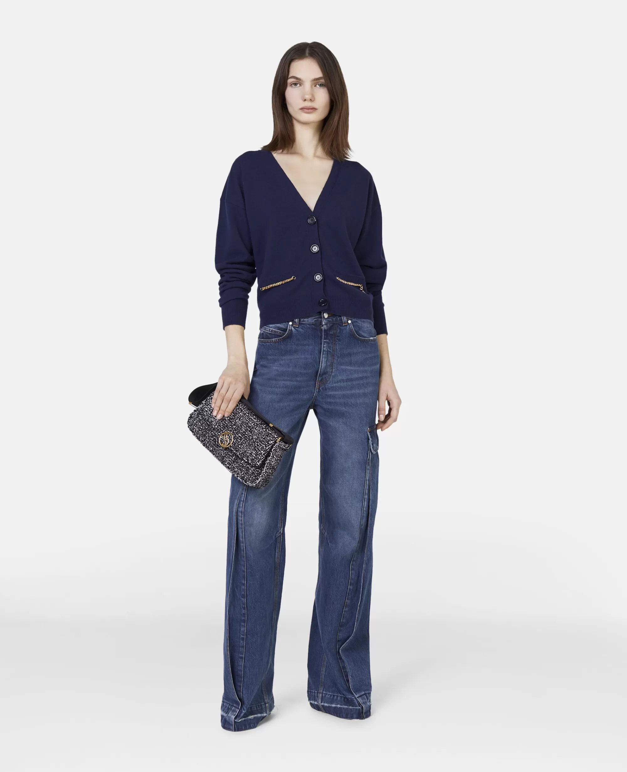 Donna Stella McCartney Maglieria>Cardigan Con Catena Falabella