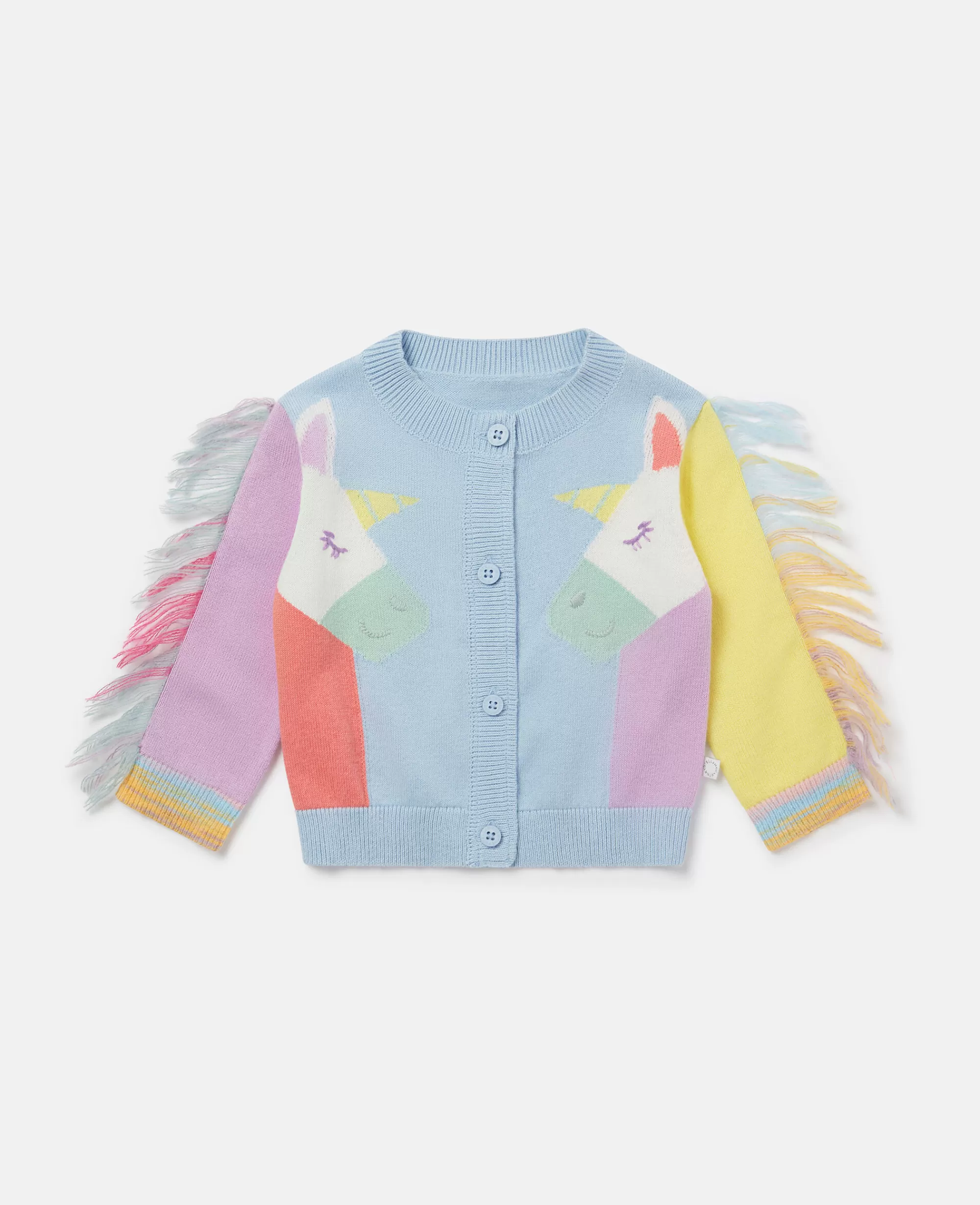 Bambini Stella McCartney T-Shirt>Cardigan Doppio Unicorno Arcobaleno