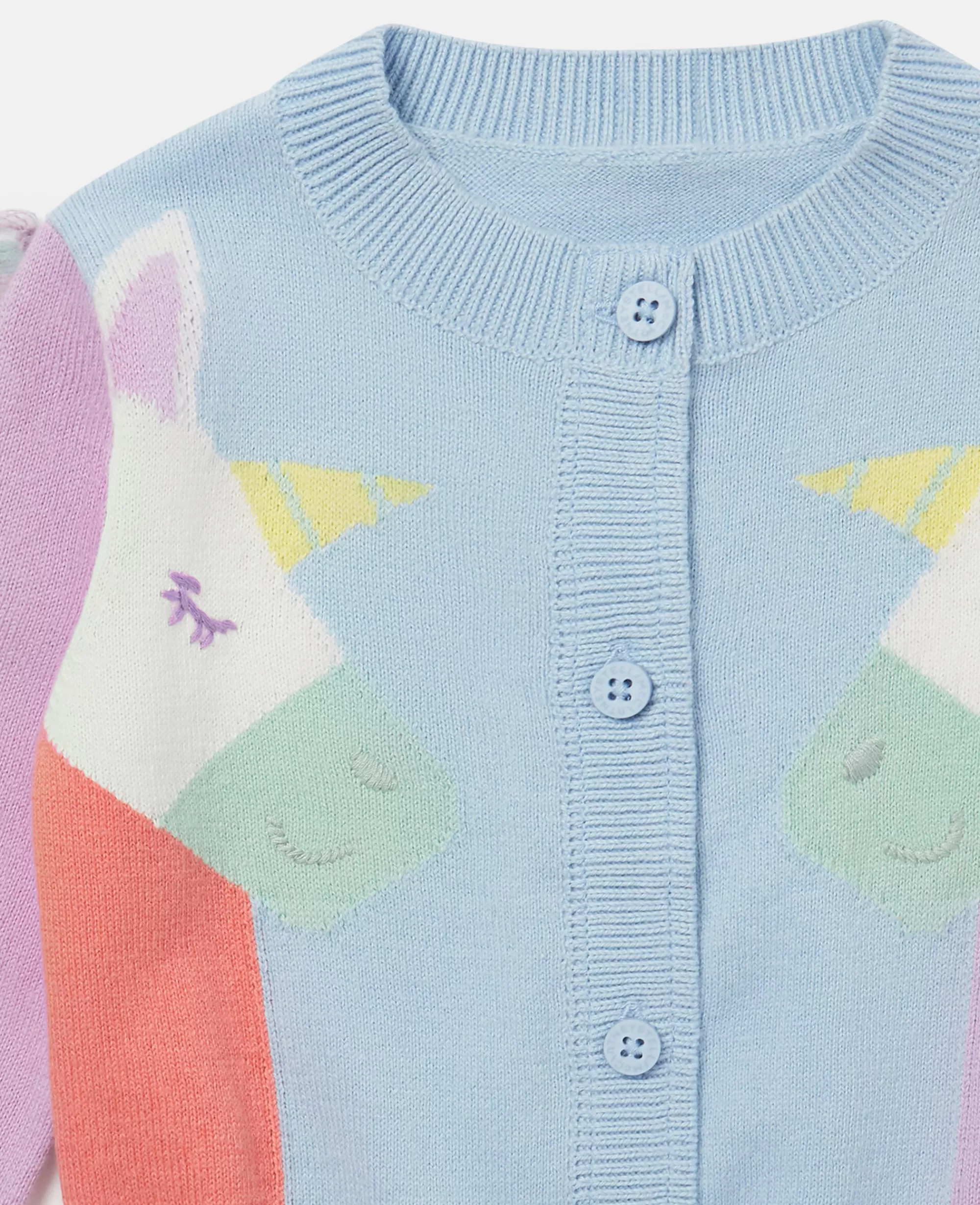 Bambini Stella McCartney T-Shirt>Cardigan Doppio Unicorno Arcobaleno