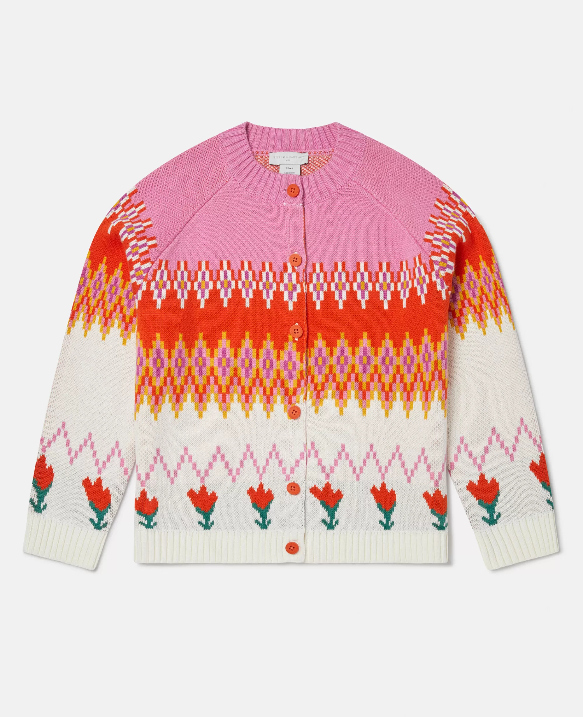 Bambini Stella McCartney Pullover E Cardigan>Cardigan Fair Isle Tulipano