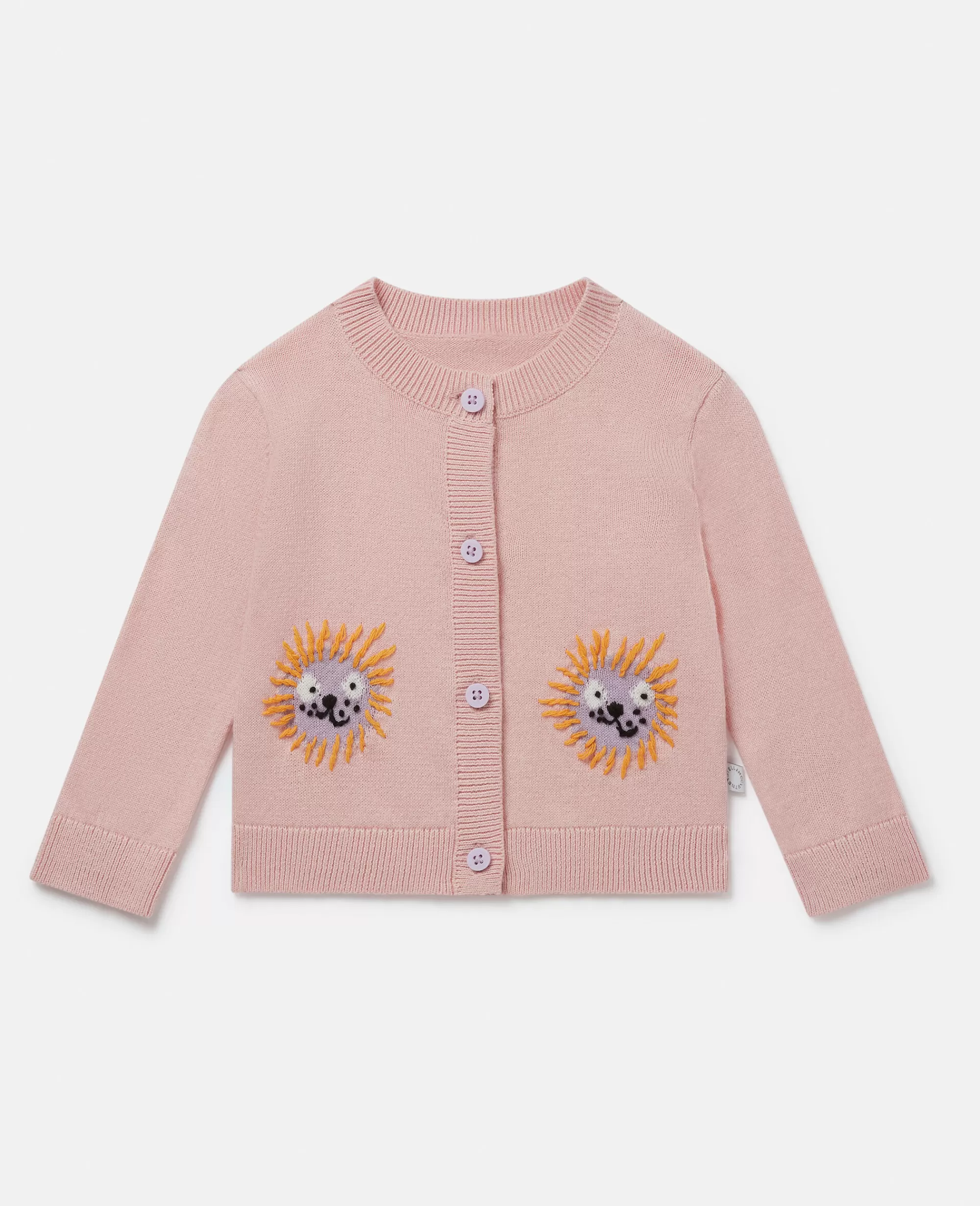 Bambini Stella McCartney T-Shirt>Cardigan In Maglia Con Intarsio Leone