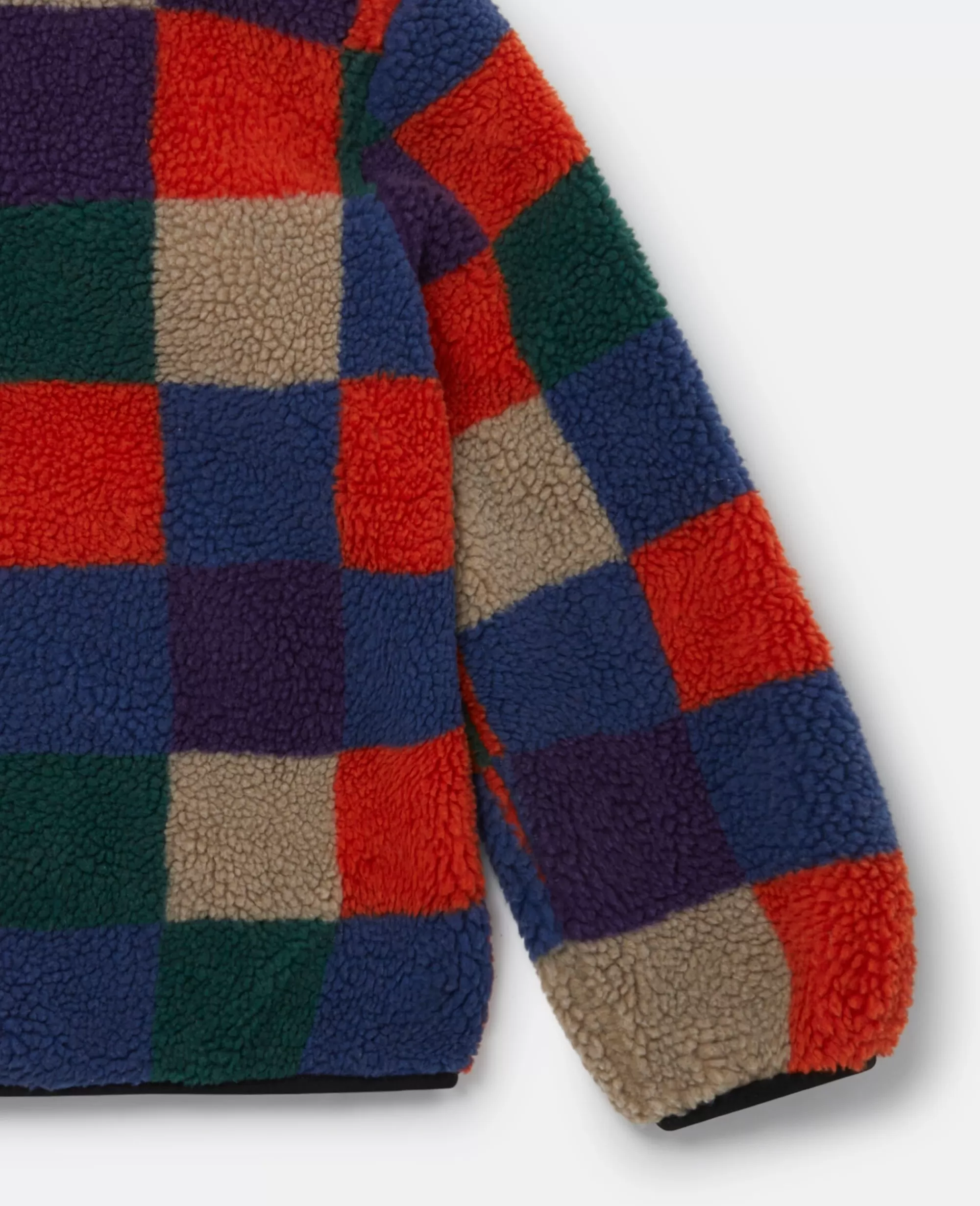 Bambini Stella McCartney Capispalla>Checkerboard Fleece Zip Jacket