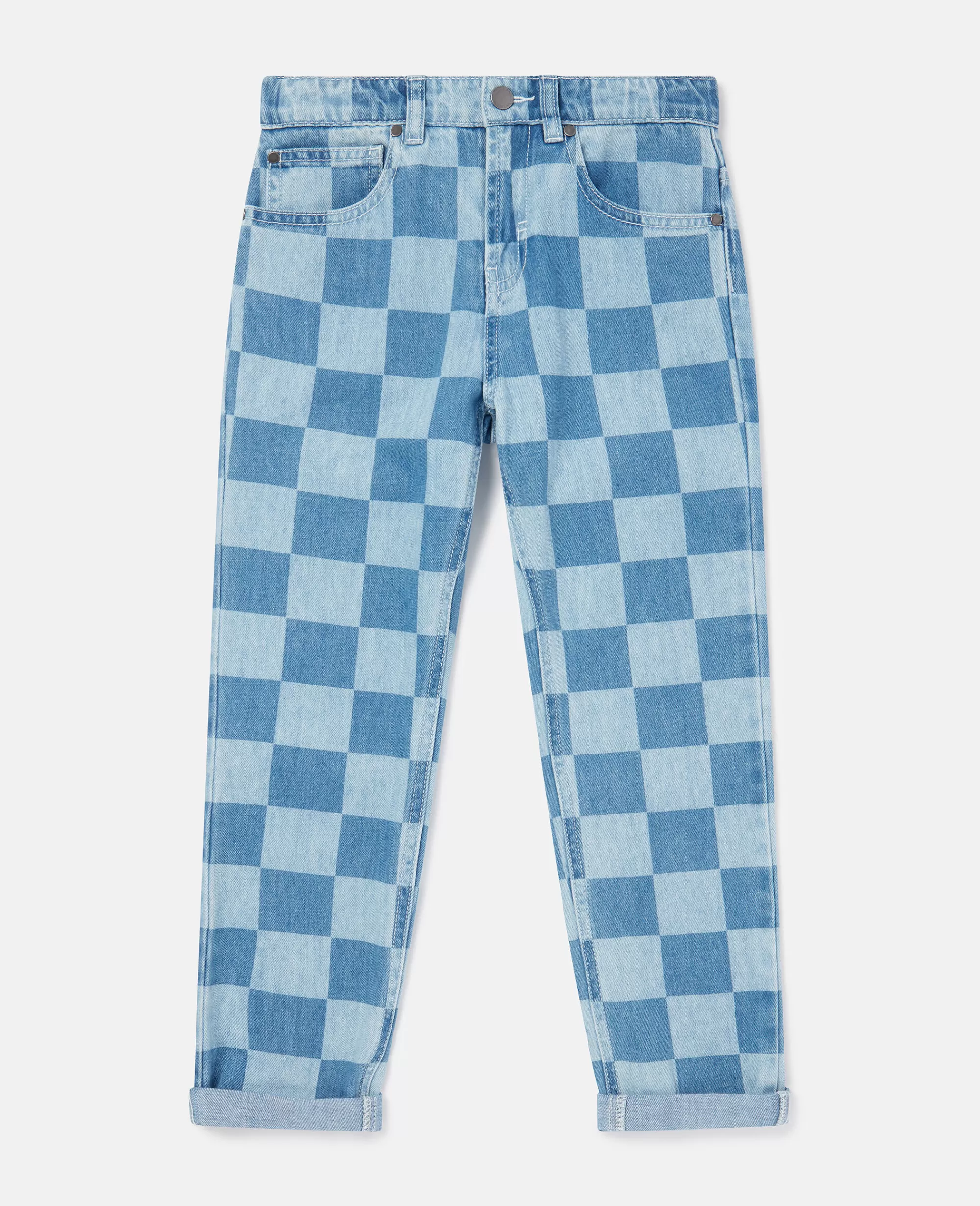 Bambini Stella McCartney Pantaloni E Shorts>Checkerboard Print Jeans