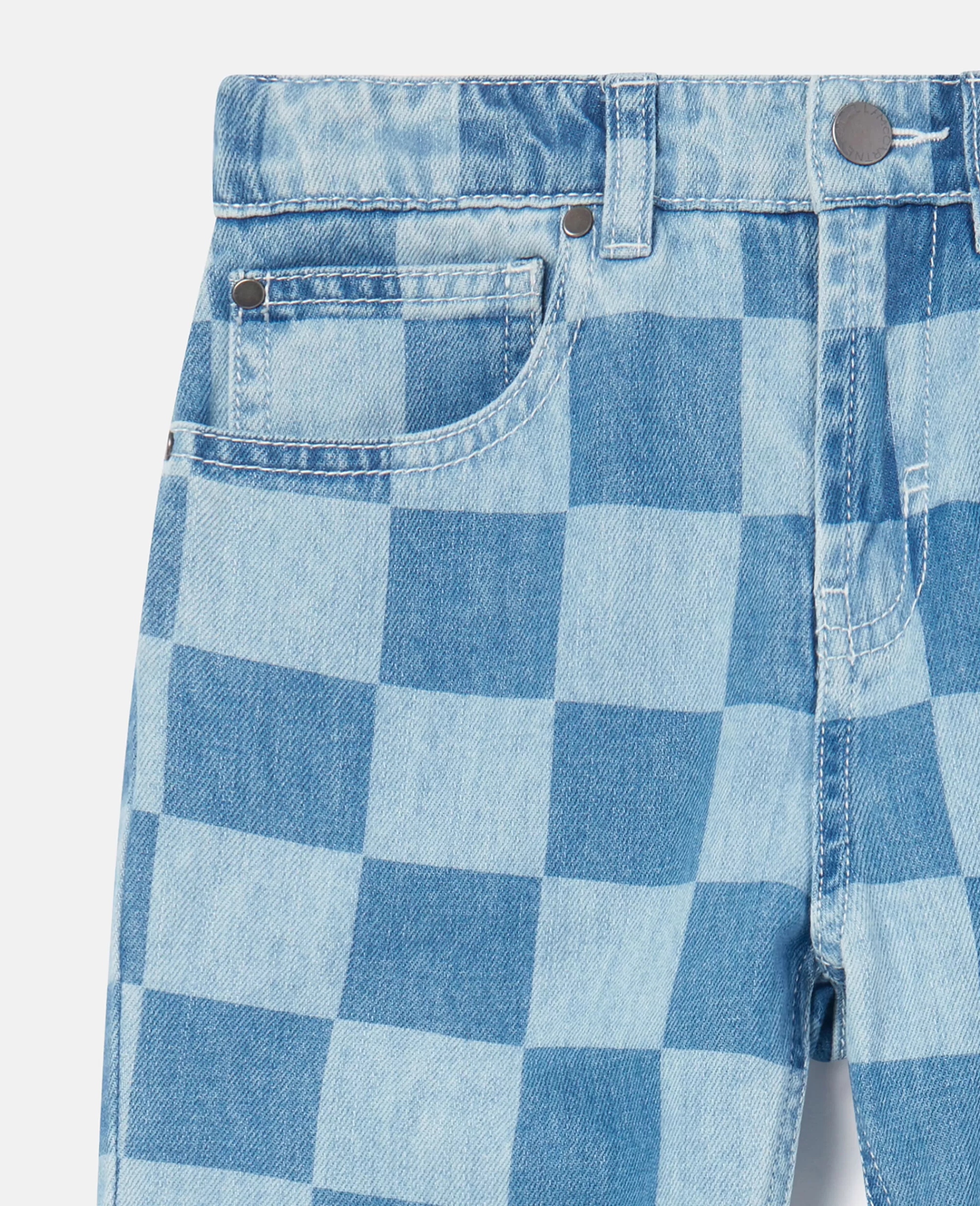 Bambini Stella McCartney Pantaloni E Shorts>Checkerboard Print Jeans