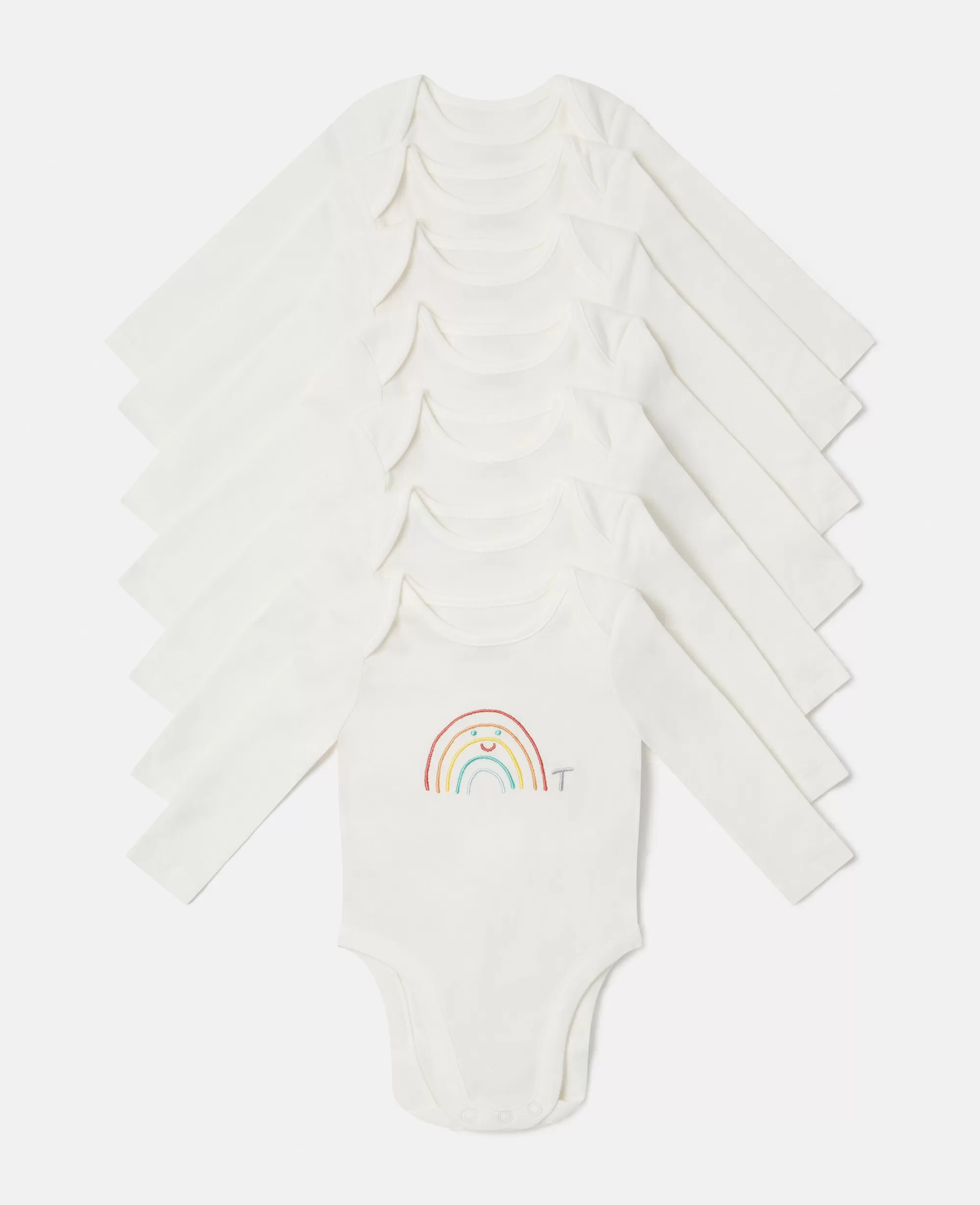 Bambini Stella McCartney Bimbo>Confezione Da 7 Body Con Ricamo Meteo