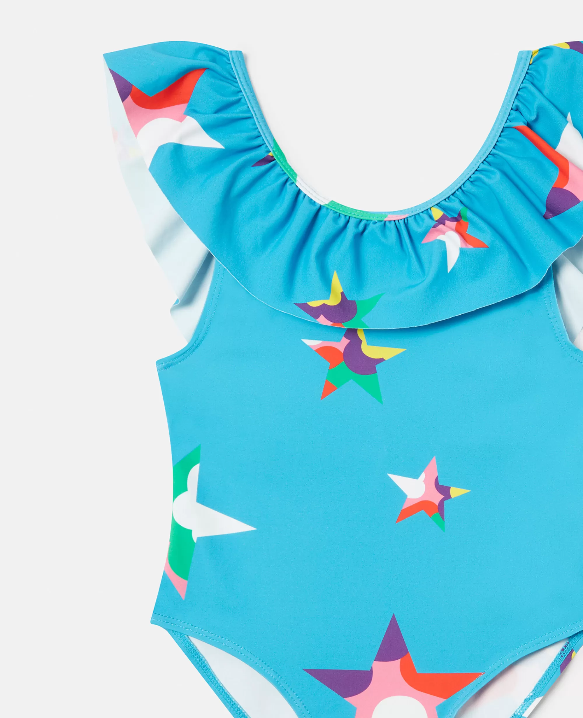 Bambini Stella McCartney Bimba>Costume Con Ruche E Stampa Stelle