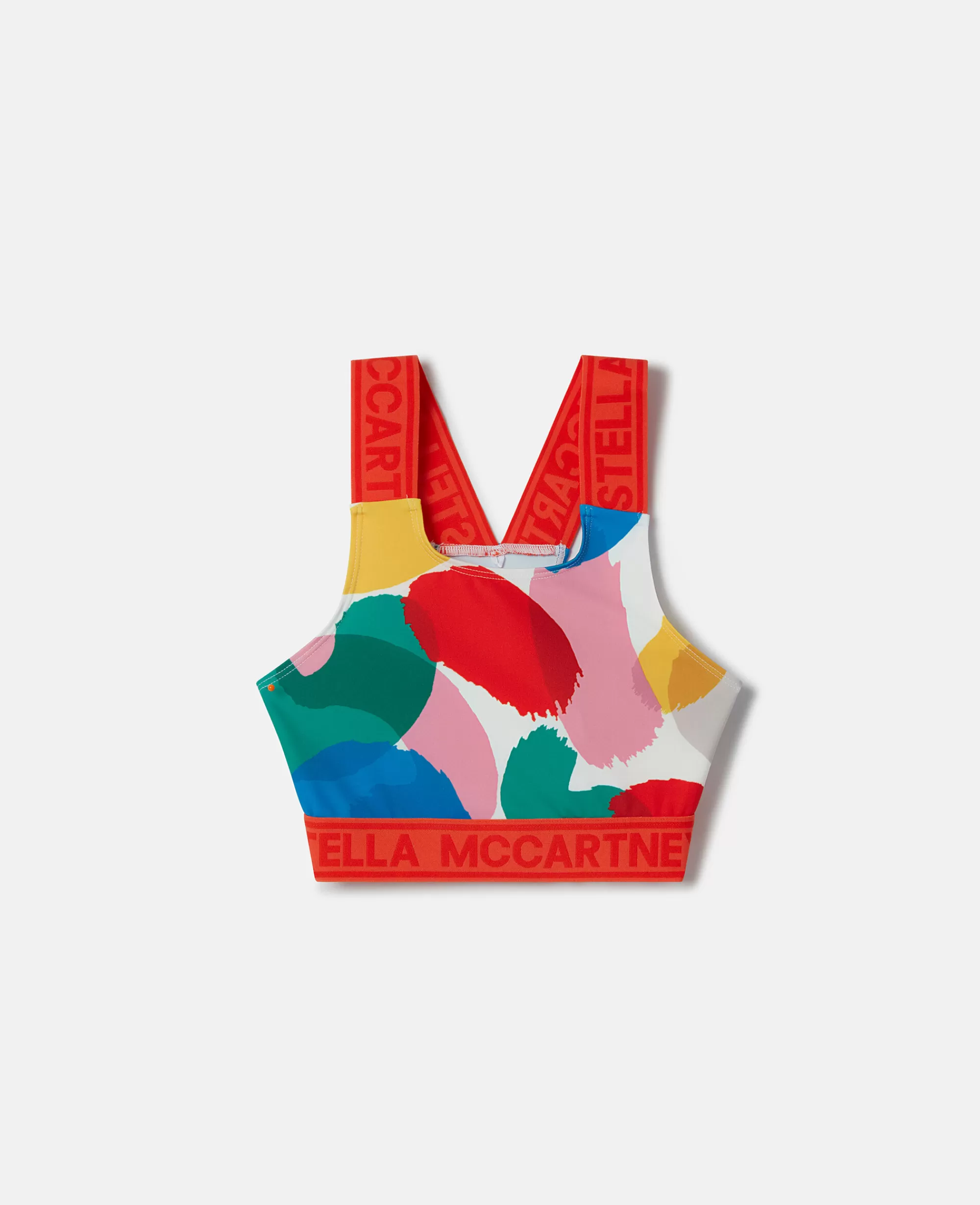 Bambini Stella McCartney T-Shirt>Crop Top Sportivo Con Stampa Macchie