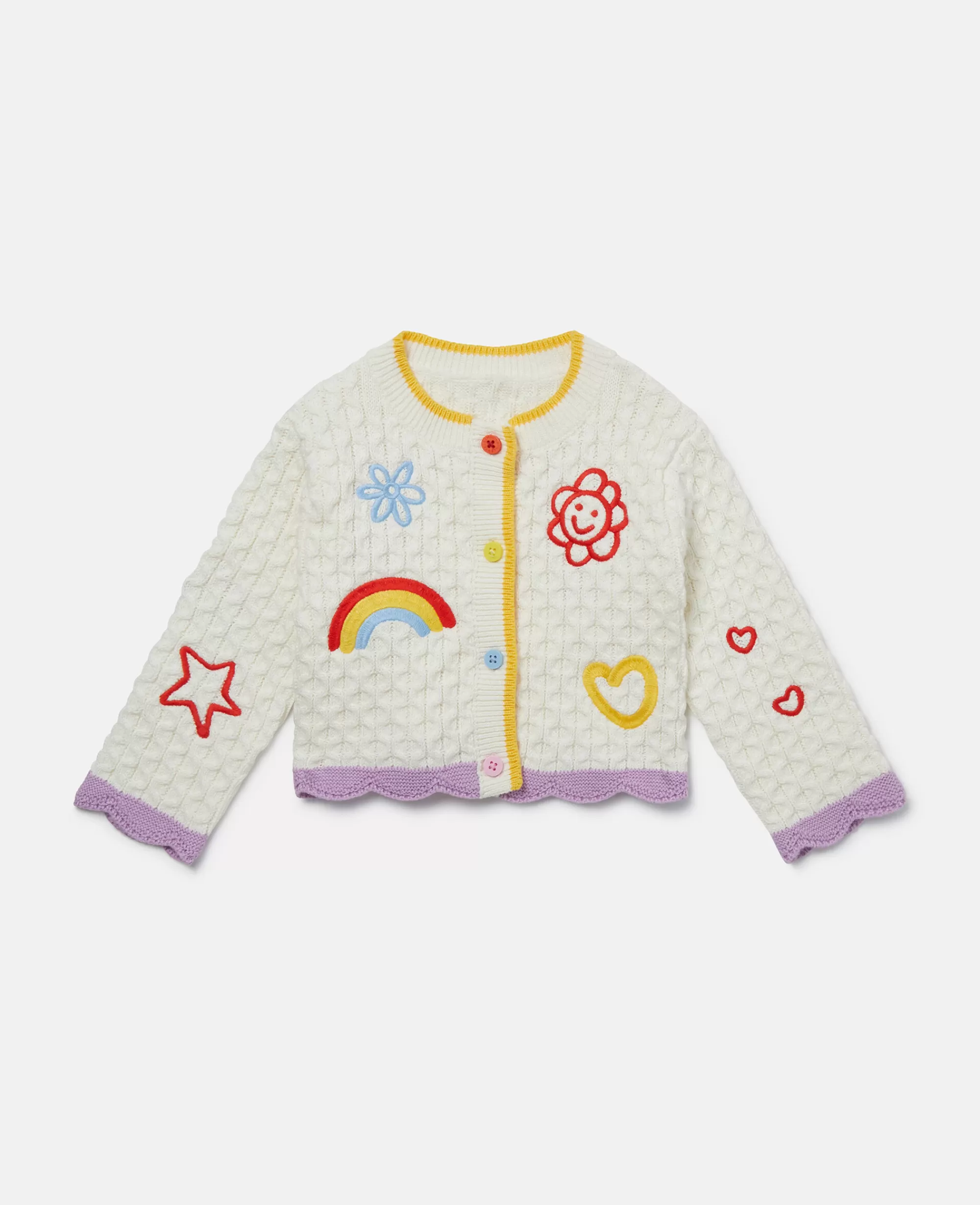 Bambini Stella McCartney Bimba>Doodle Embroidery Cardigan