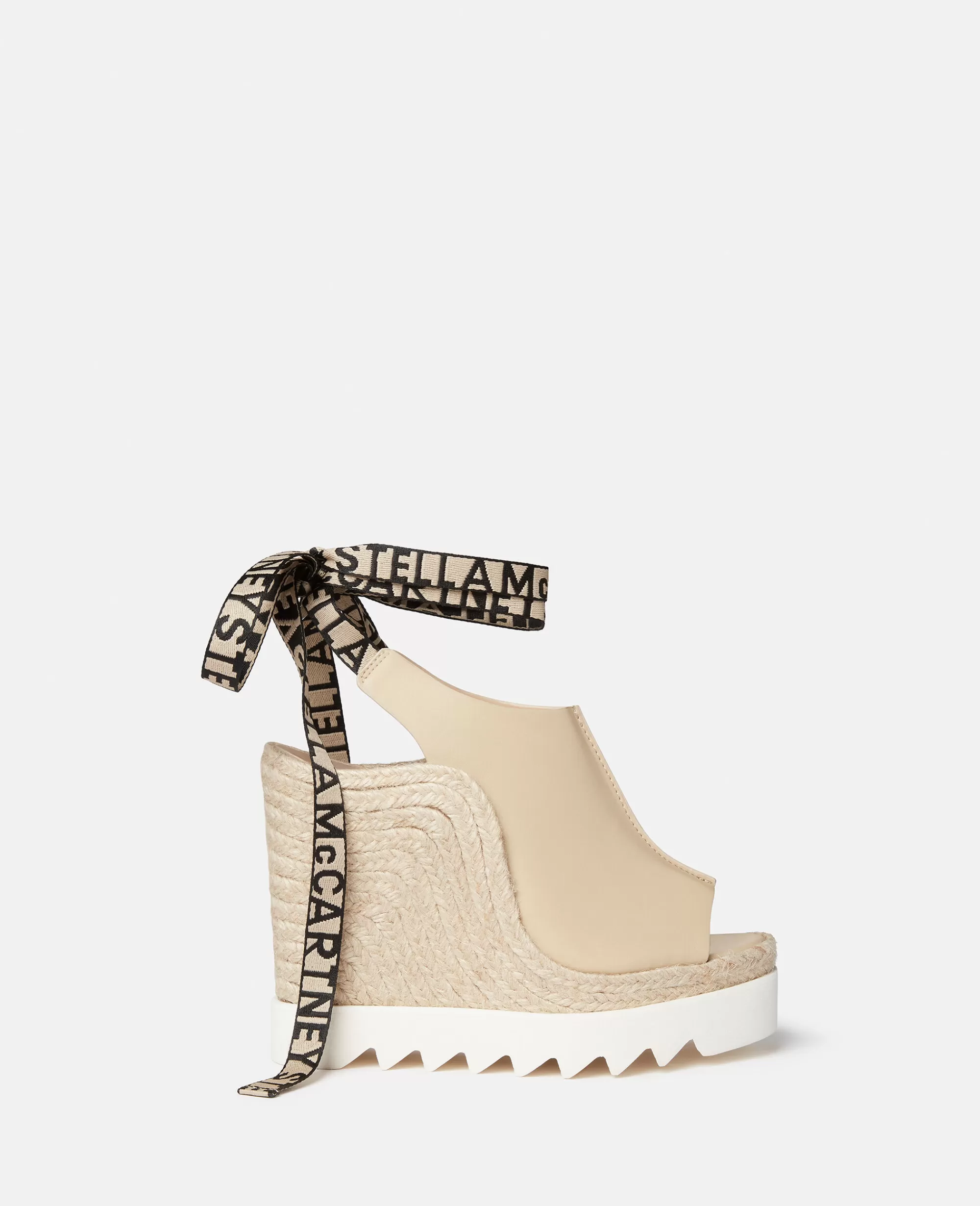 Donna Stella McCartney Espadrilles>Espadrillas Con Zeppa Aperte Sul Davanti In Alter Mat Gaia