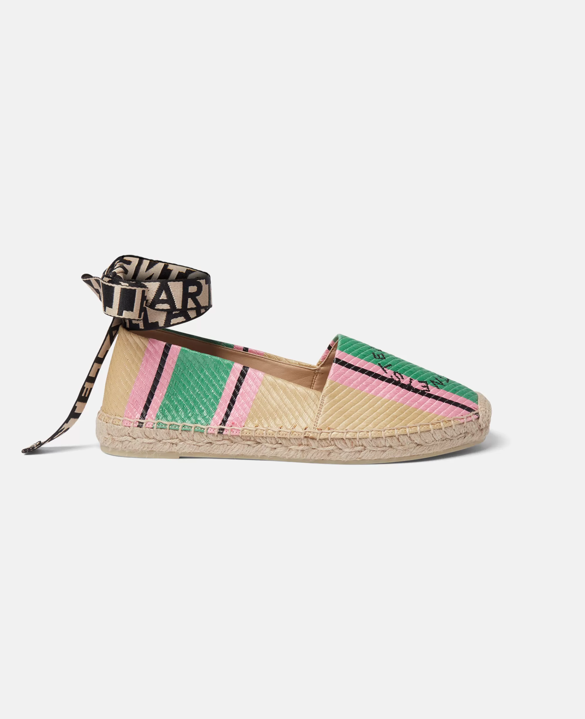 Donna Stella McCartney Espadrilles>Espadrillas In Rafia A Righe Gaia