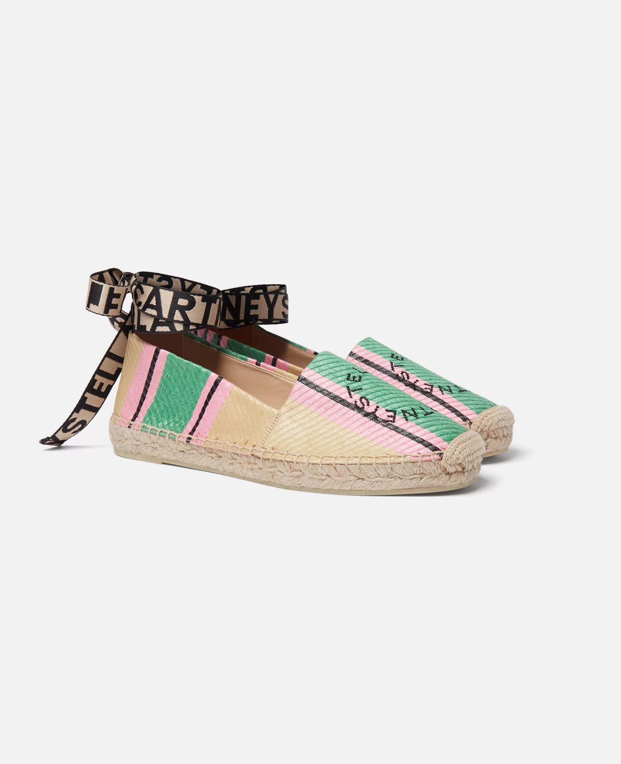 Donna Stella McCartney Espadrilles>Espadrillas In Rafia A Righe Gaia