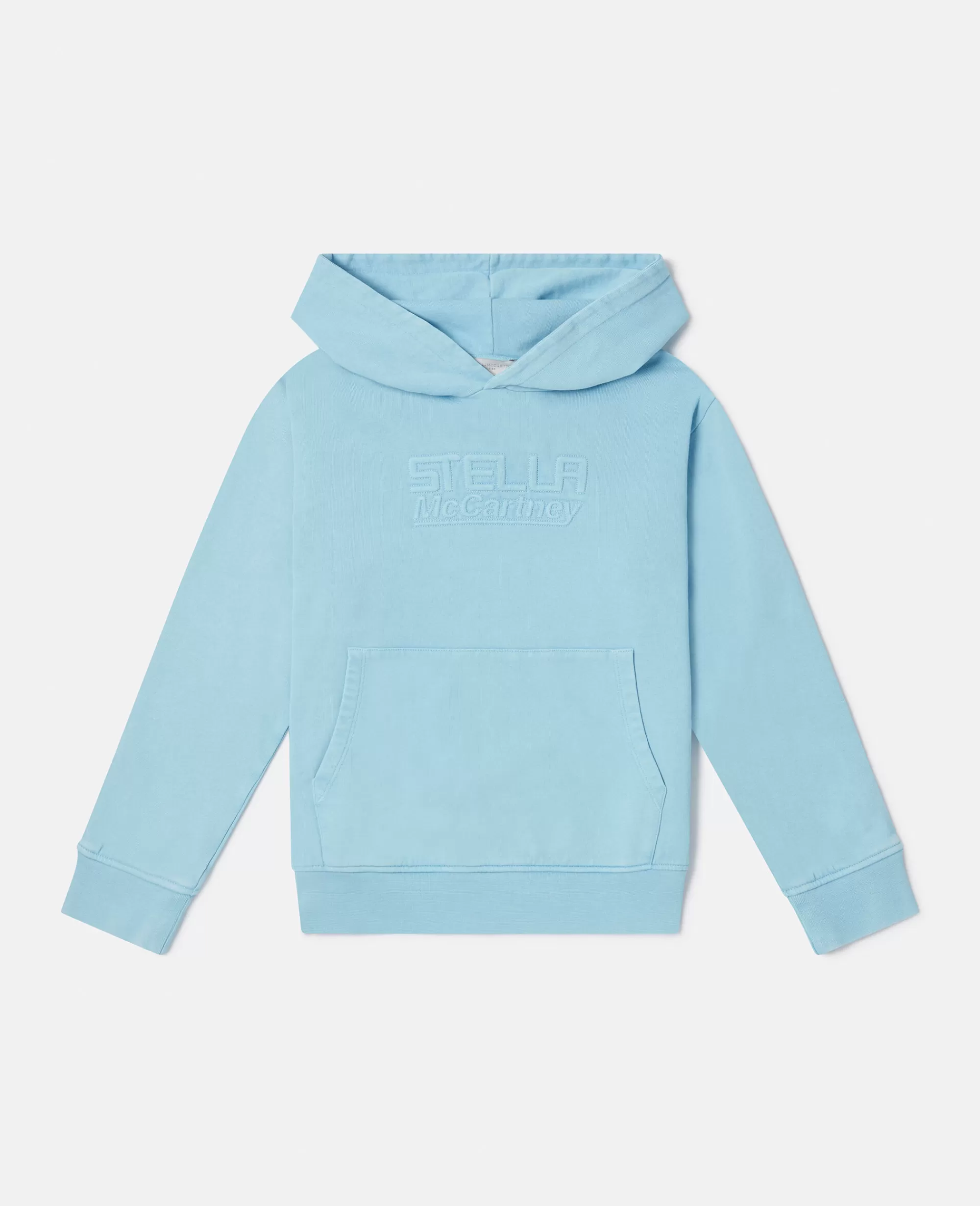 Bambini Stella McCartney T-Shirt>Felpa Con Cappuccio Active Oversize Con Logo Stella Ricamato