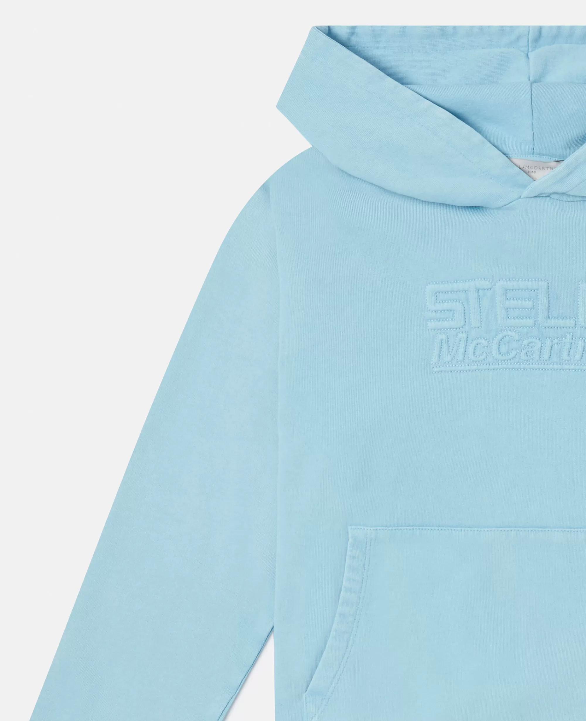 Bambini Stella McCartney T-Shirt>Felpa Con Cappuccio Active Oversize Con Logo Stella Ricamato