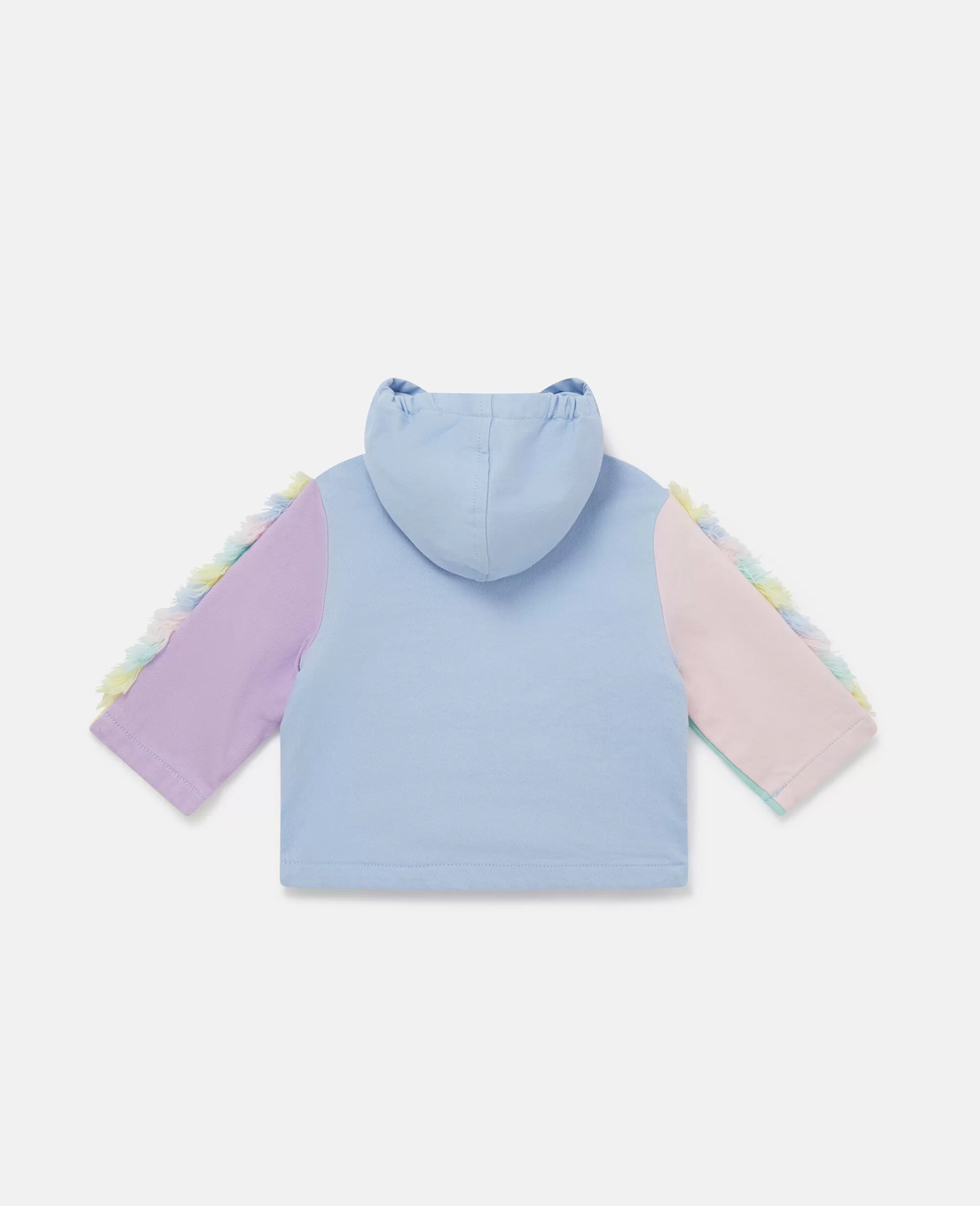 Bambini Stella McCartney Capispalla>Felpa Con Cappuccio E Zip Unicorno Arcobaleno