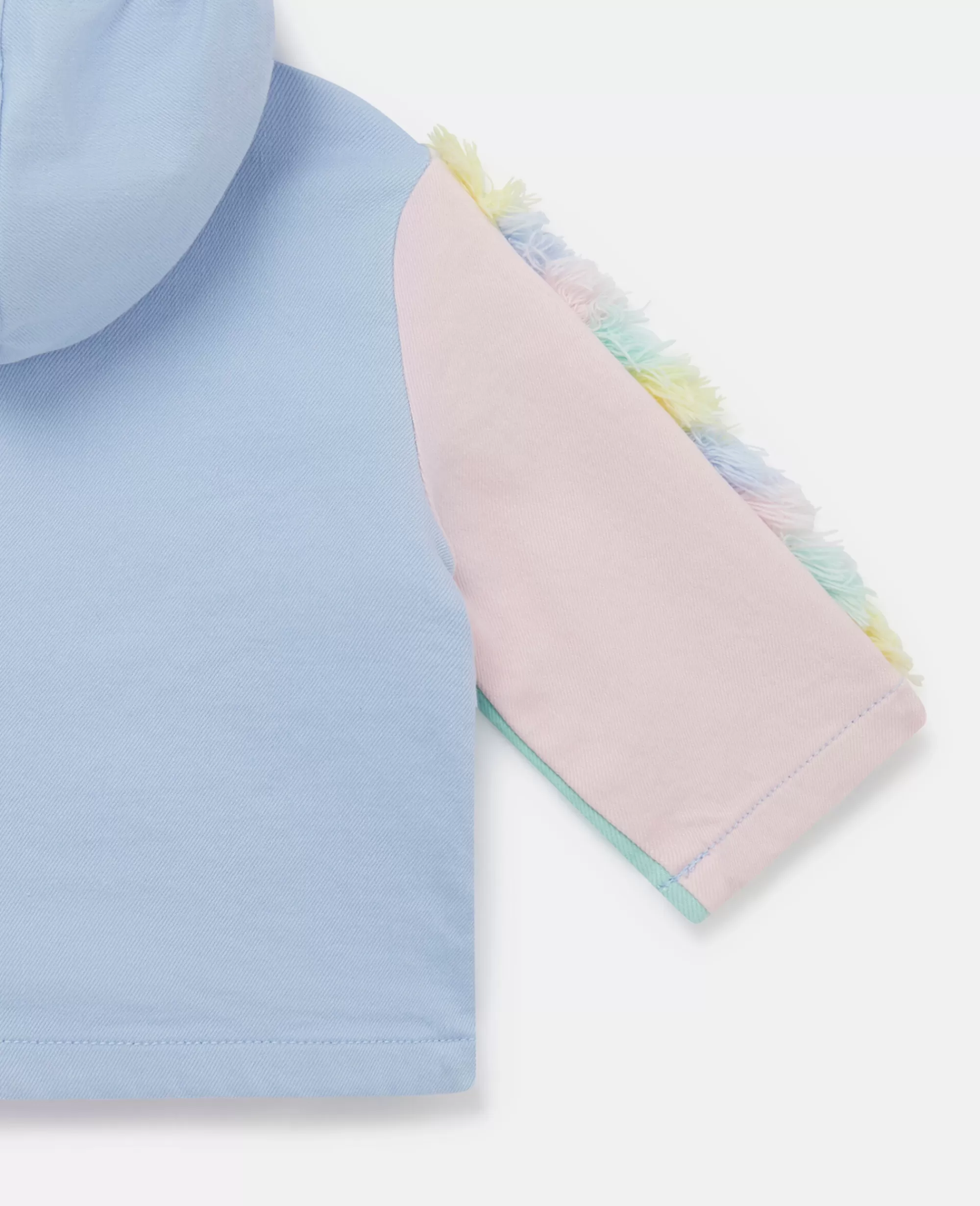 Bambini Stella McCartney Capispalla>Felpa Con Cappuccio E Zip Unicorno Arcobaleno