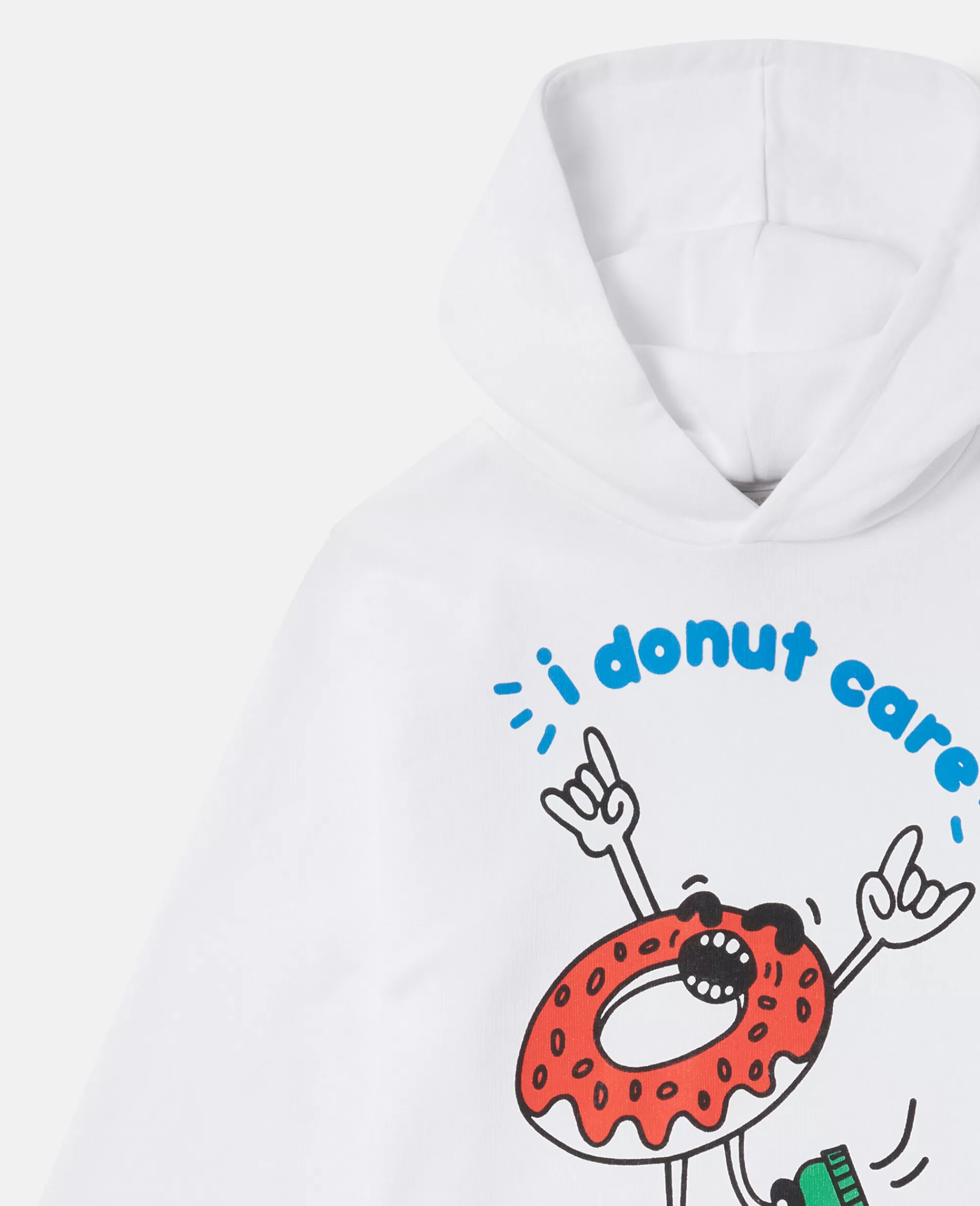Bambini Stella McCartney Pullover E Cardigan>Felpa Con Cappuccio Oversize Con Stampa I Donut Care