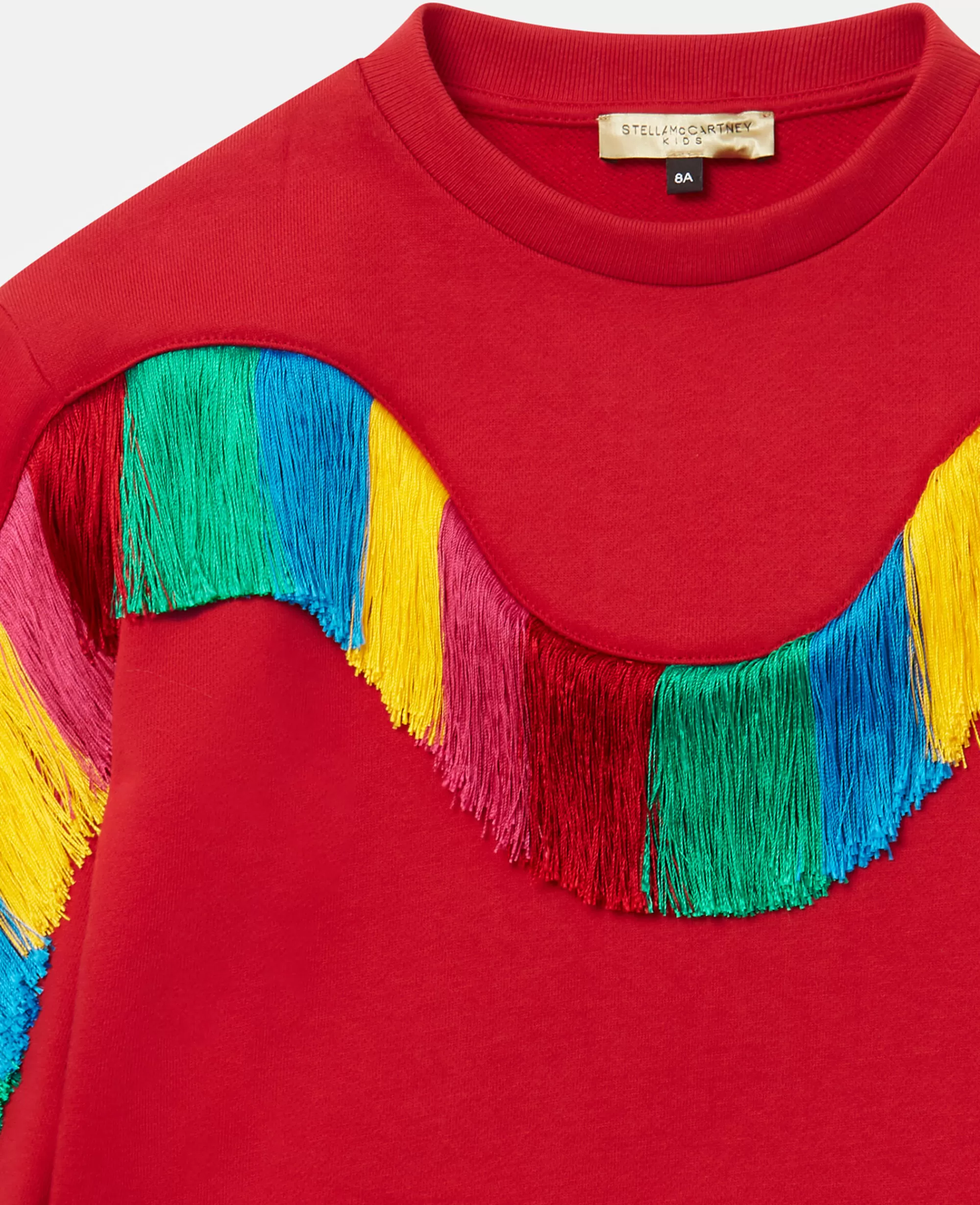 Bambini Stella McCartney Pullover E Cardigan>Felpa Con Frange Arcobaleno