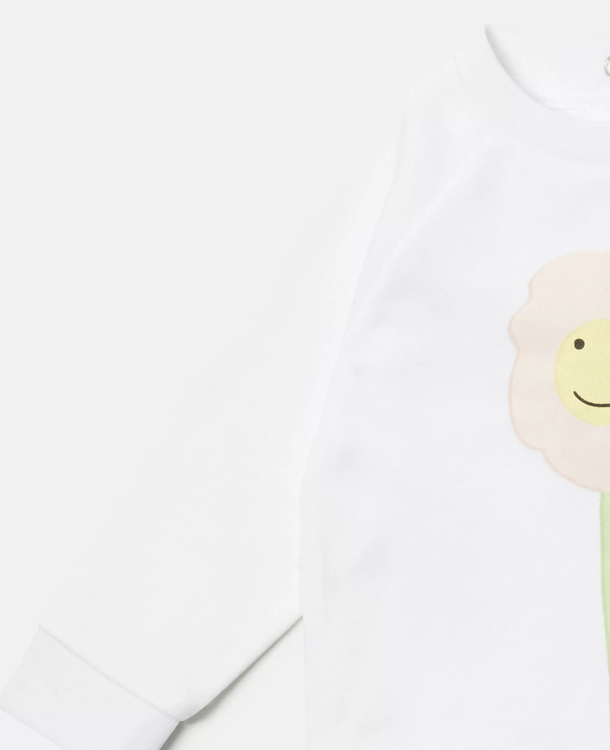 Bambini Stella McCartney T-Shirt>Felpa Con Motivo Fiore Sorridente