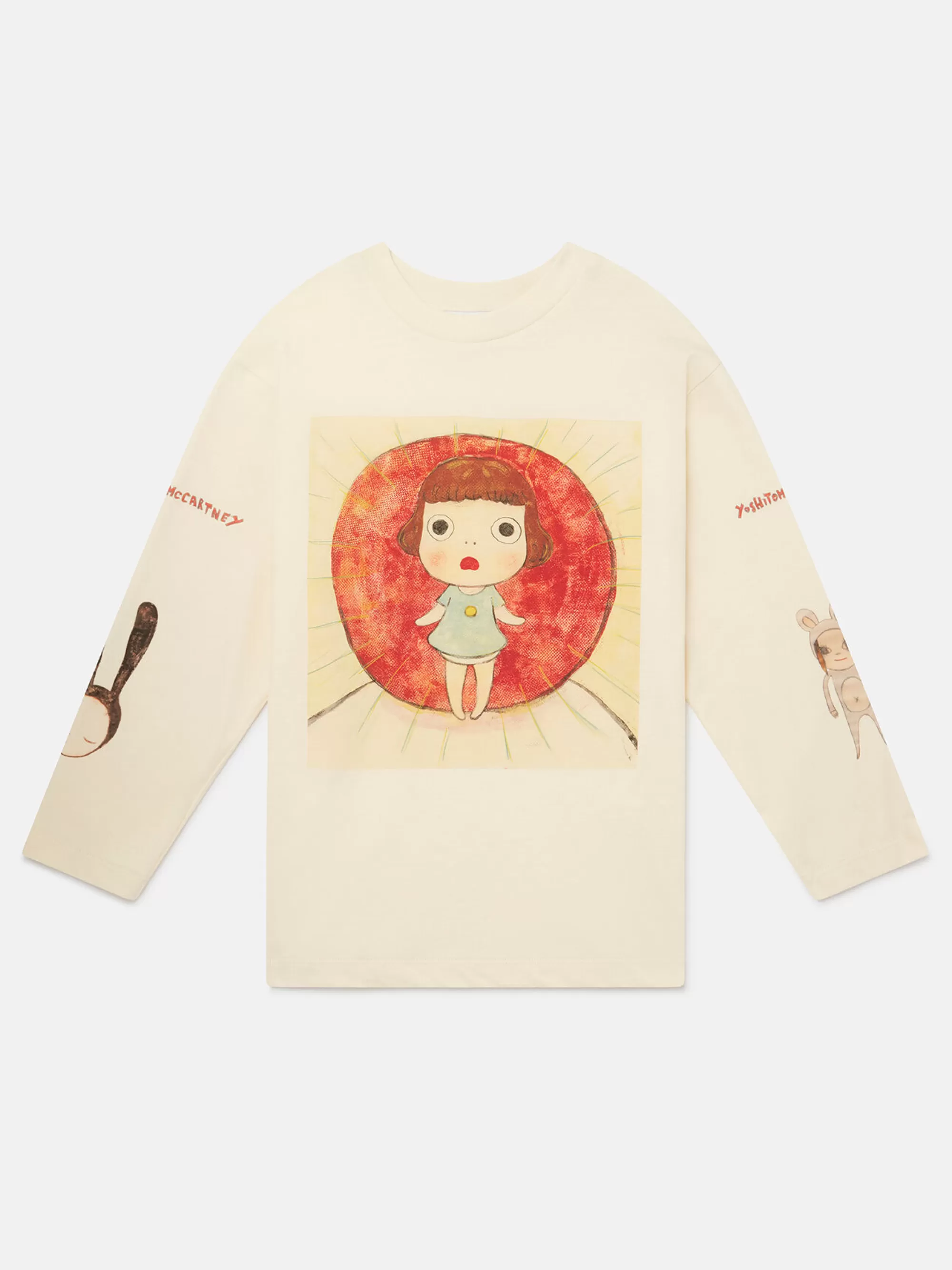 Bambini Stella McCartney T-Shirt>Felpa Con Motivo Flower Girl