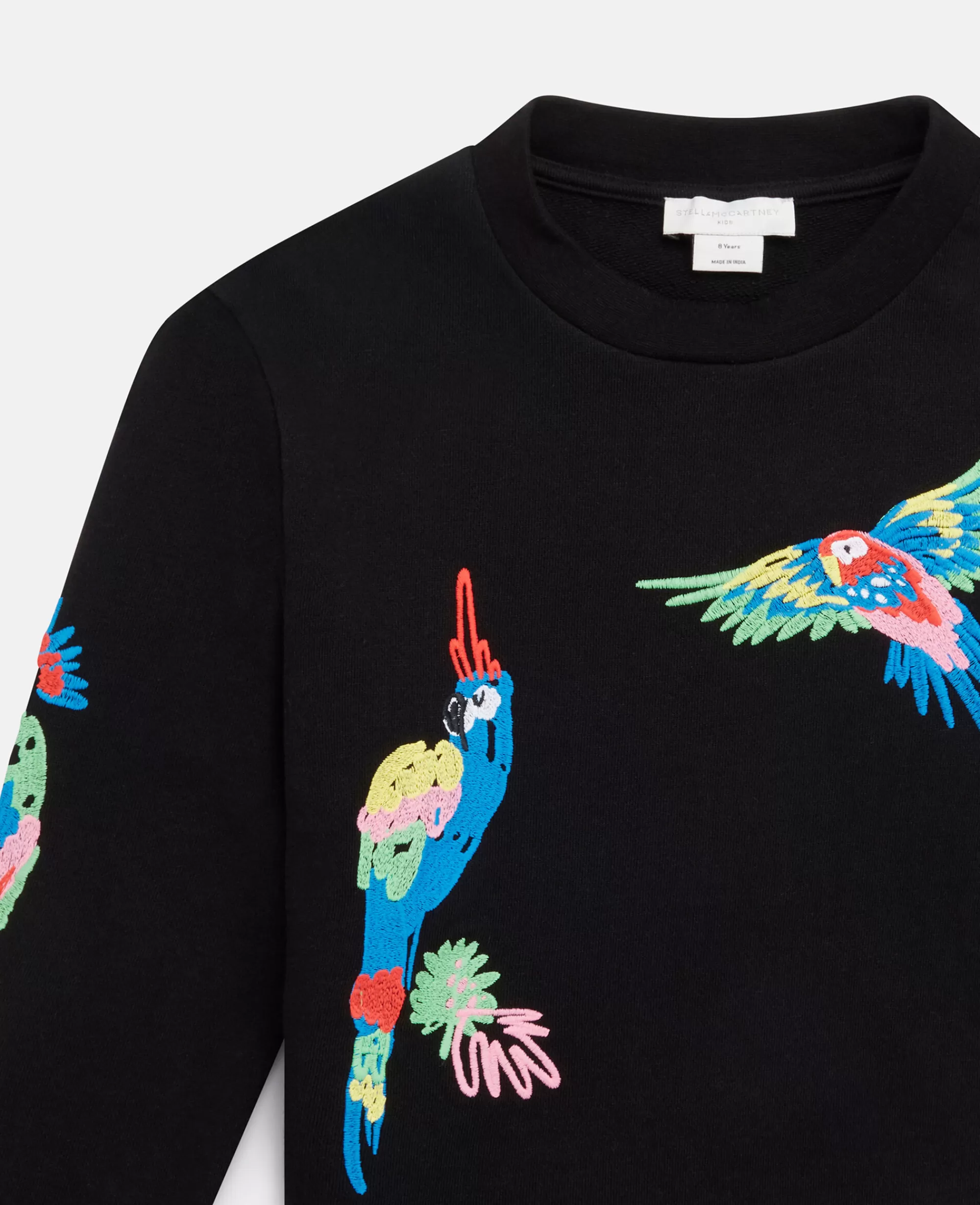 Bambini Stella McCartney T-Shirt>Felpa Con Ricamo Pappagallo