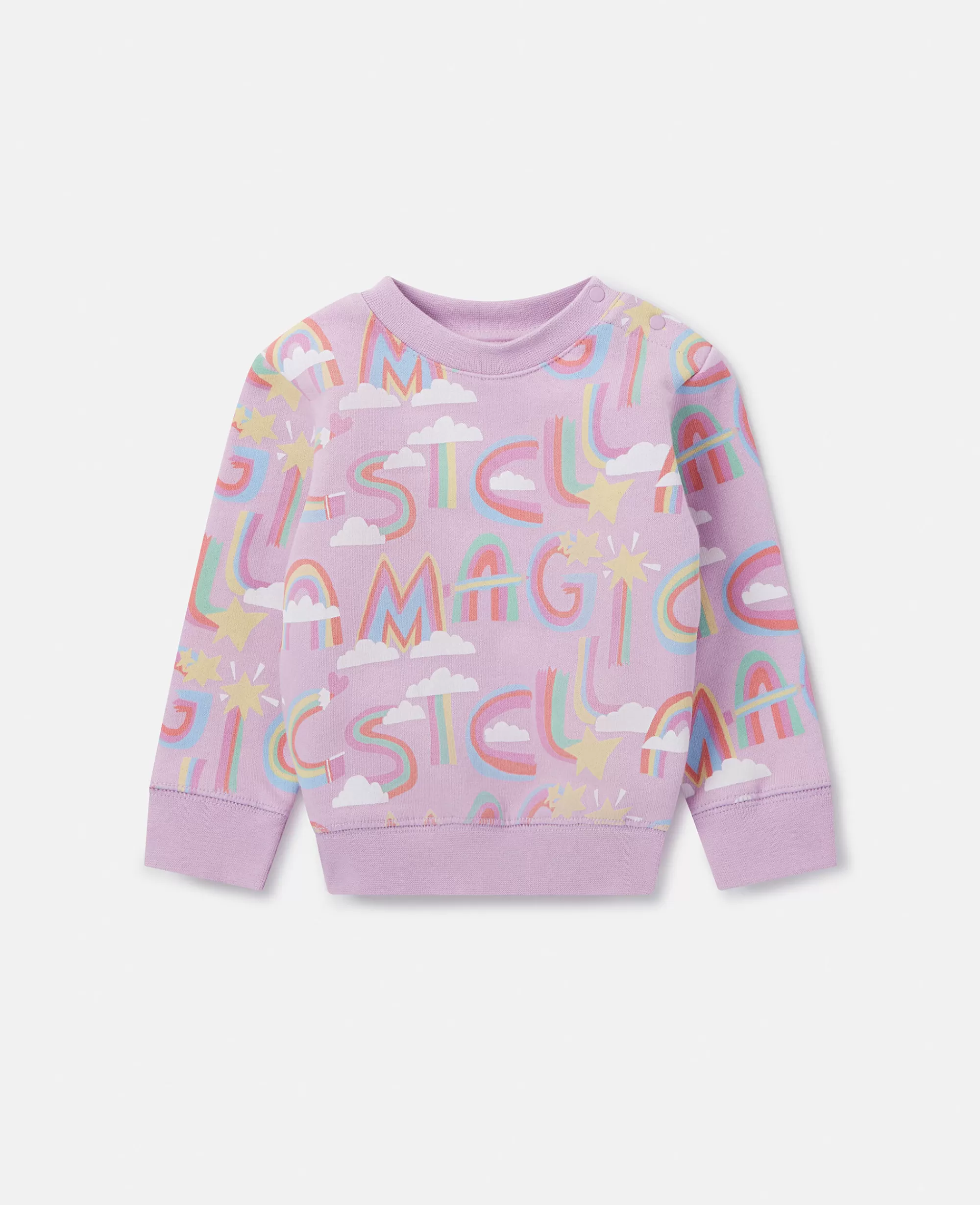 Bambini Stella McCartney T-Shirt>Felpa Con Stampa Arcobaleno Magic