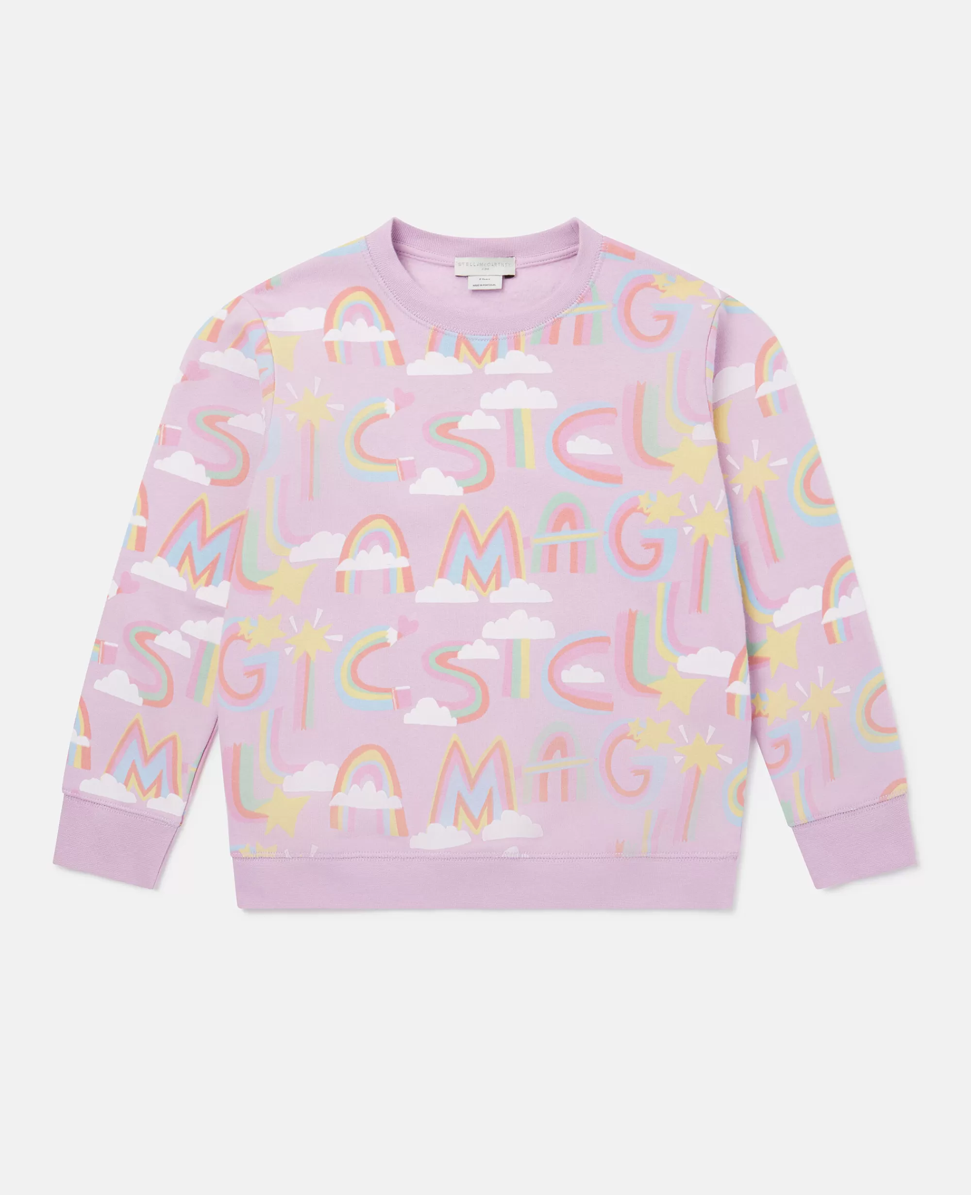 Bambini Stella McCartney Pullover E Cardigan>Felpa Con Stampa Arcobaleno Magic