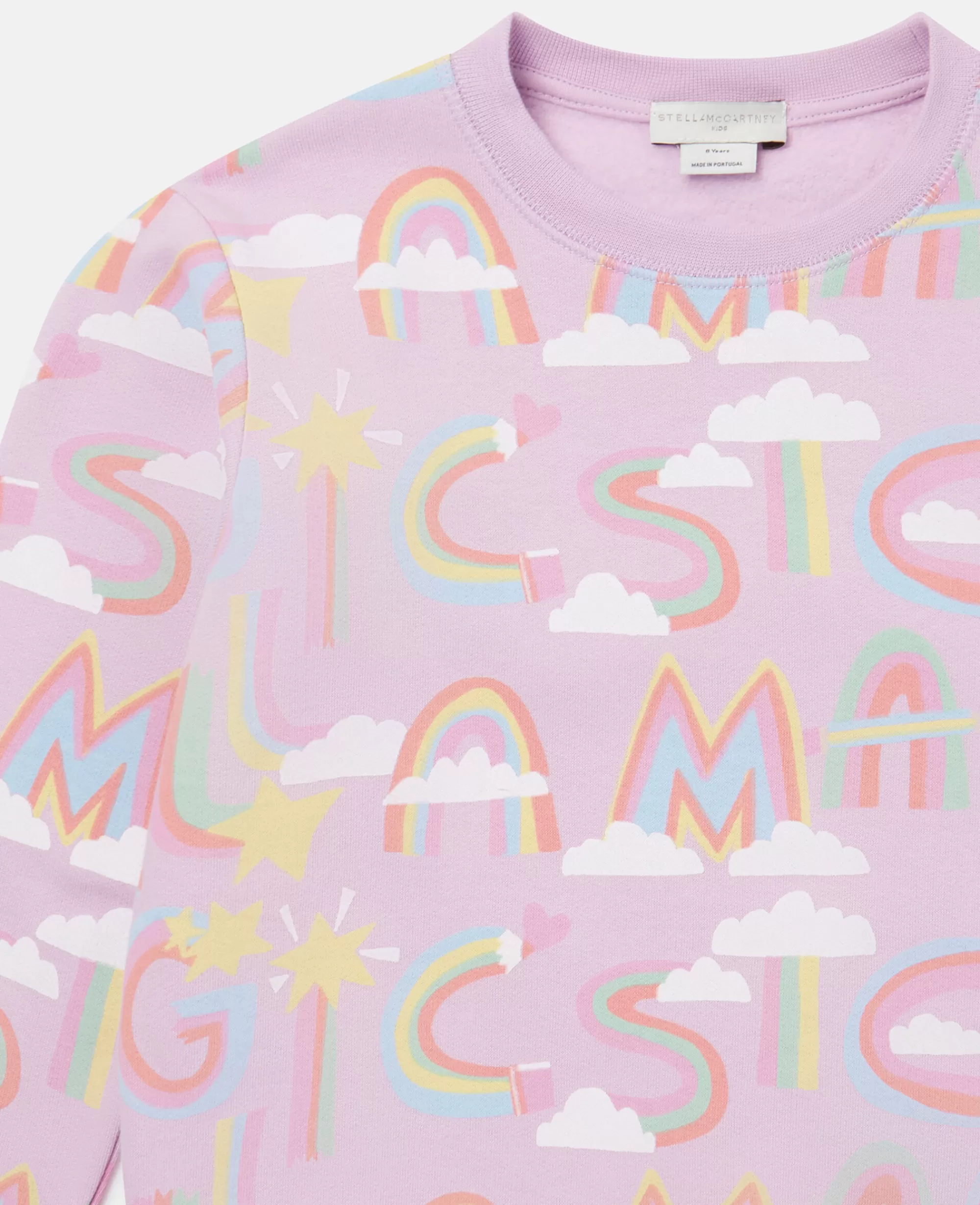 Bambini Stella McCartney Pullover E Cardigan>Felpa Con Stampa Arcobaleno Magic