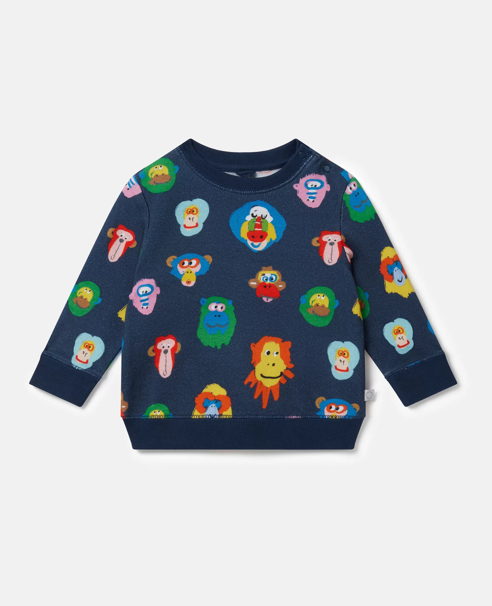 Bambini Stella McCartney T-Shirt>Felpa Con Stampa Cucciolo Di Scimmia