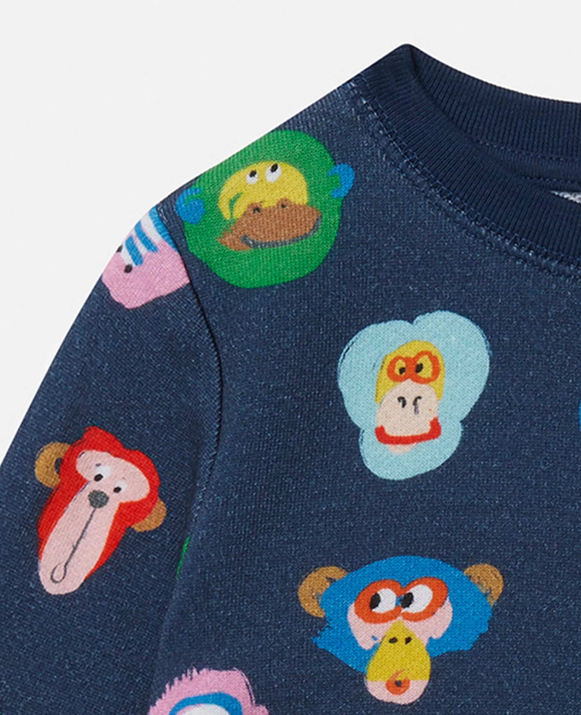 Bambini Stella McCartney T-Shirt>Felpa Con Stampa Cucciolo Di Scimmia