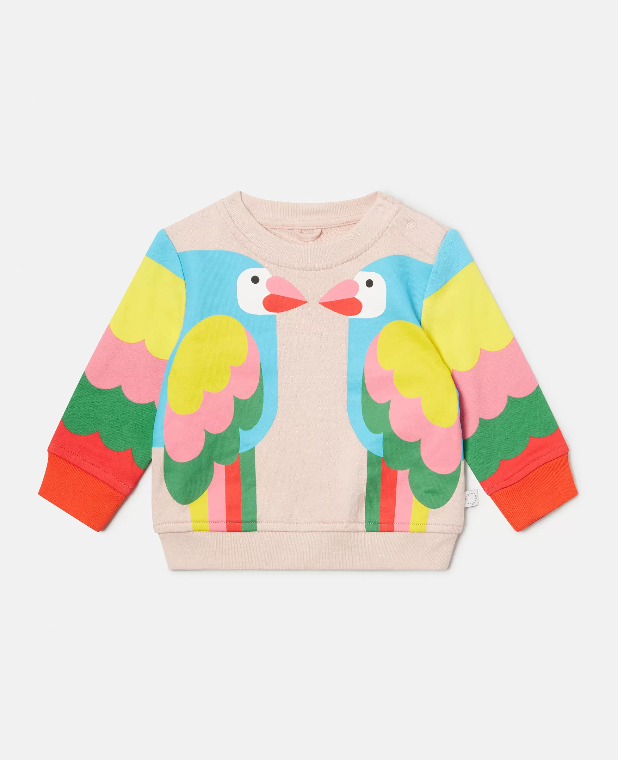 Bambini Stella McCartney T-Shirt>Felpa Con Stampa Due Pappagalli