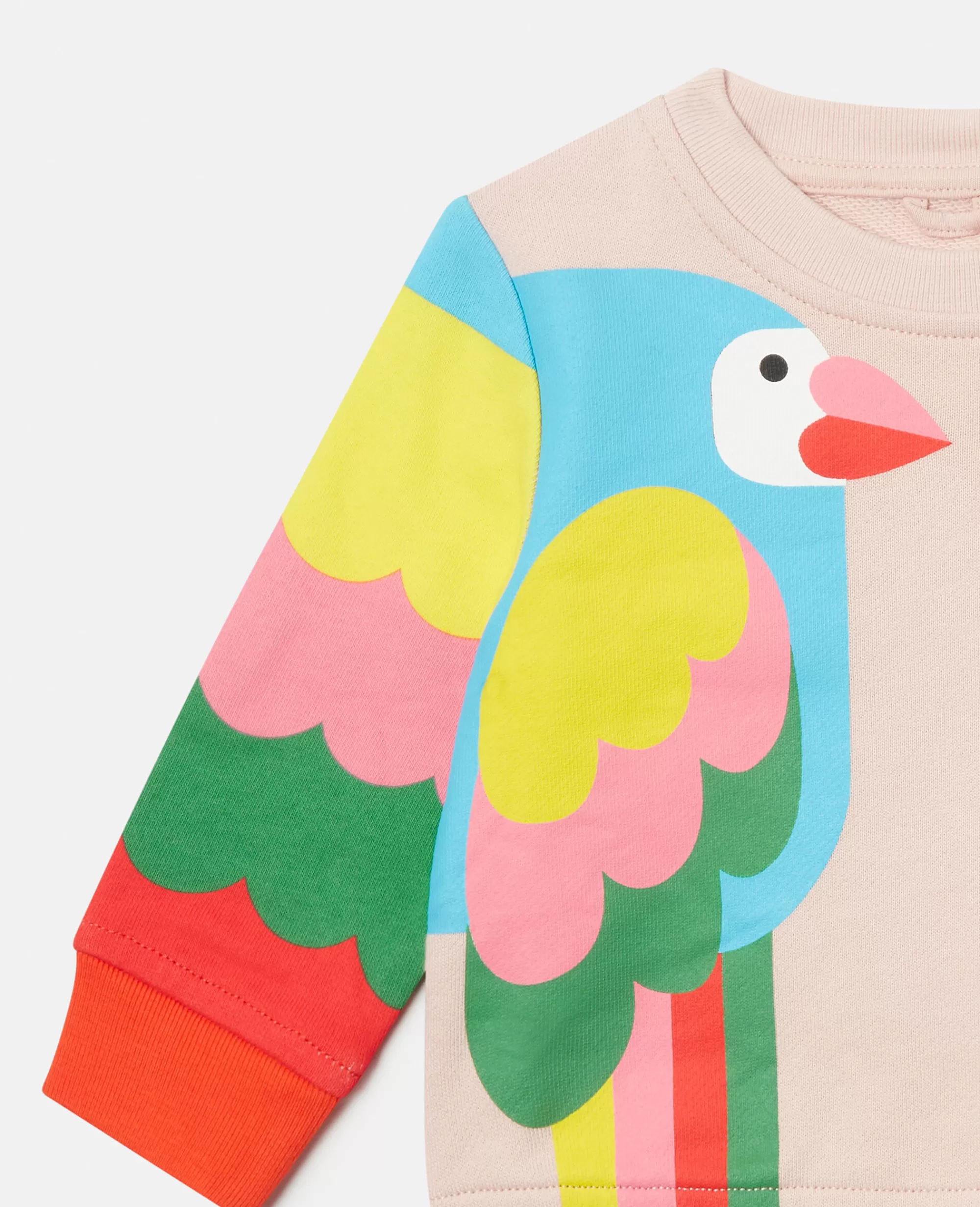 Bambini Stella McCartney T-Shirt>Felpa Con Stampa Due Pappagalli