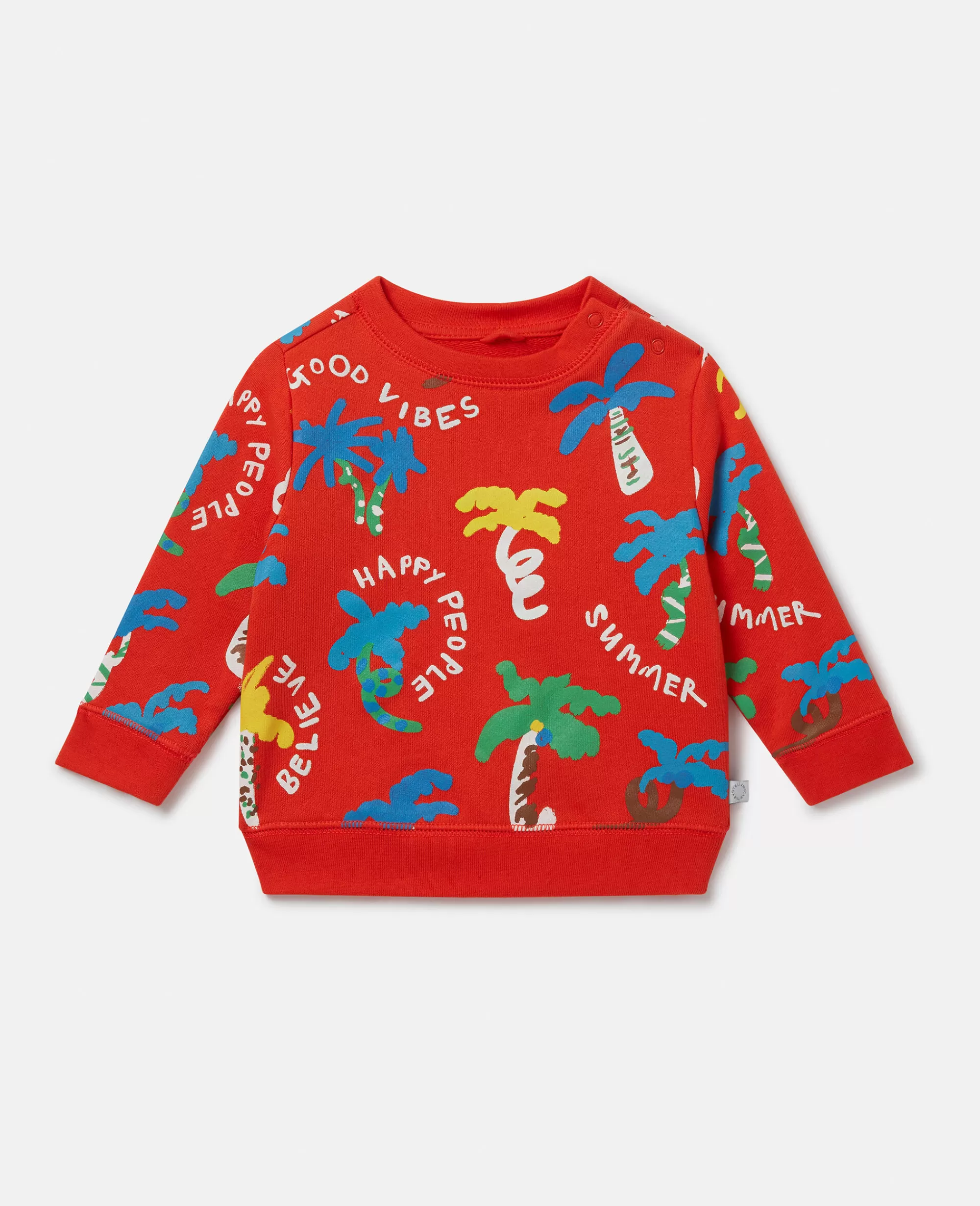 Bambini Stella McCartney T-Shirt>Felpa Con Stampa Palma Good Vibes