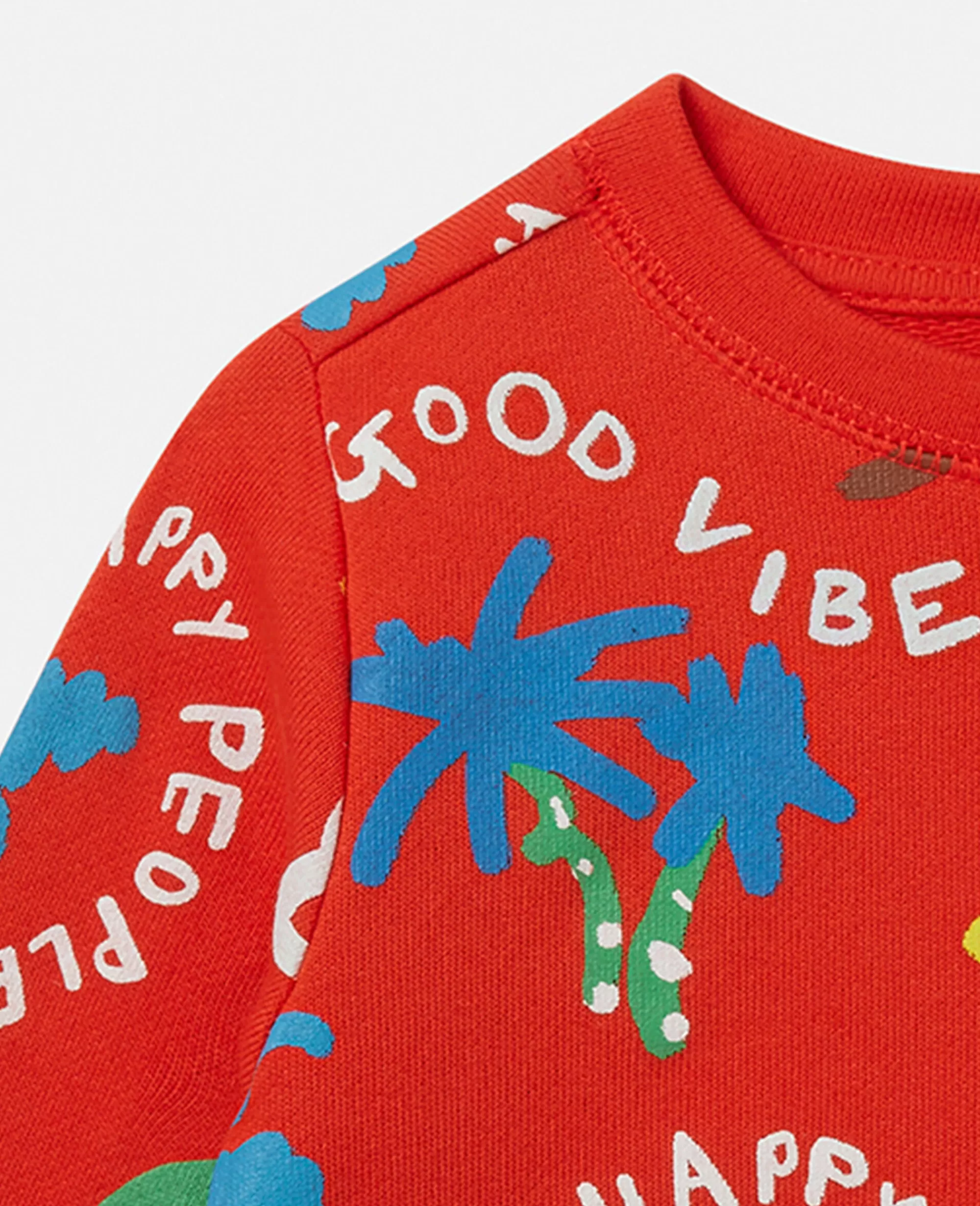 Bambini Stella McCartney T-Shirt>Felpa Con Stampa Palma Good Vibes