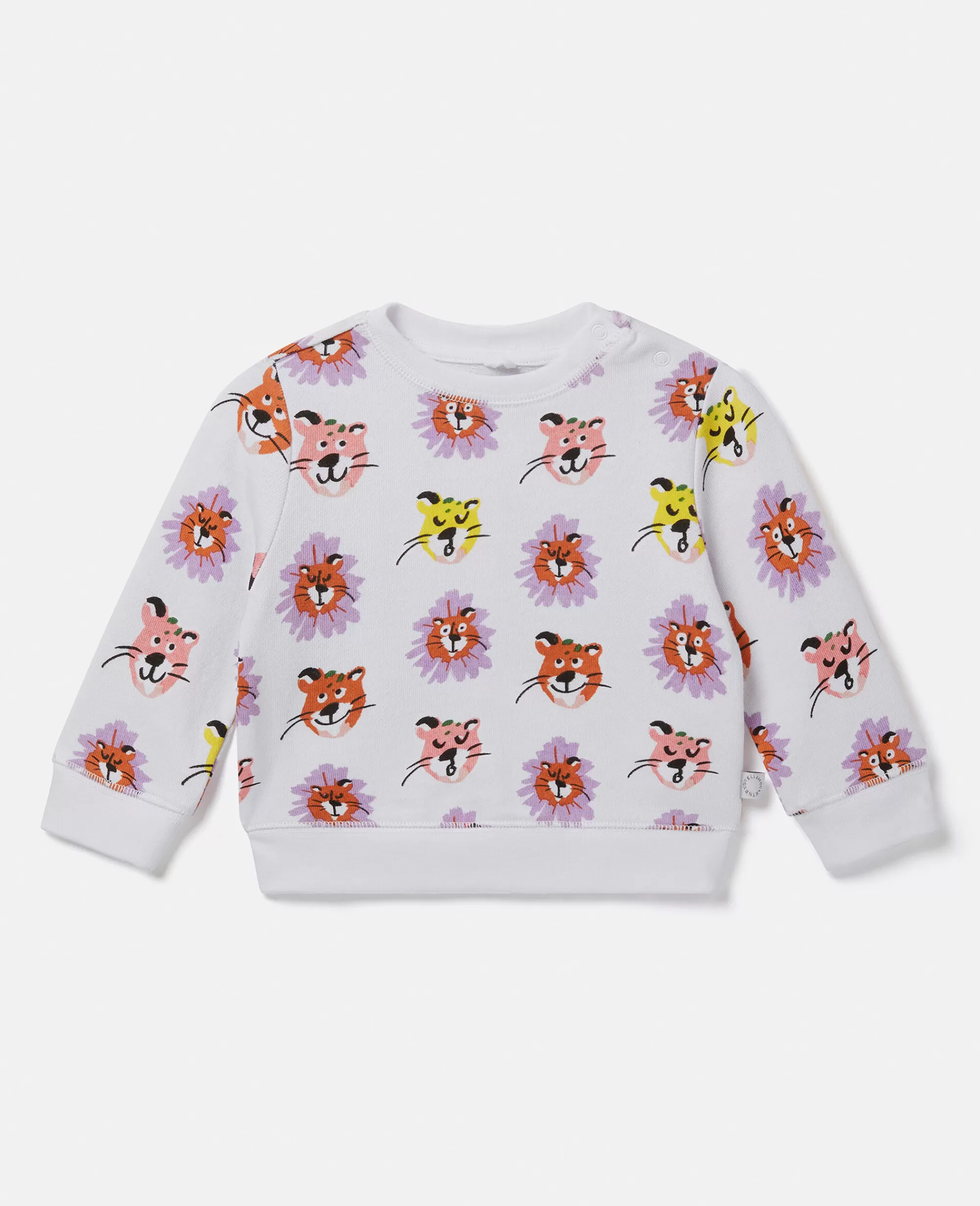 Bambini Stella McCartney T-Shirt>Felpa Con Stampa Volto Di Ghepardo