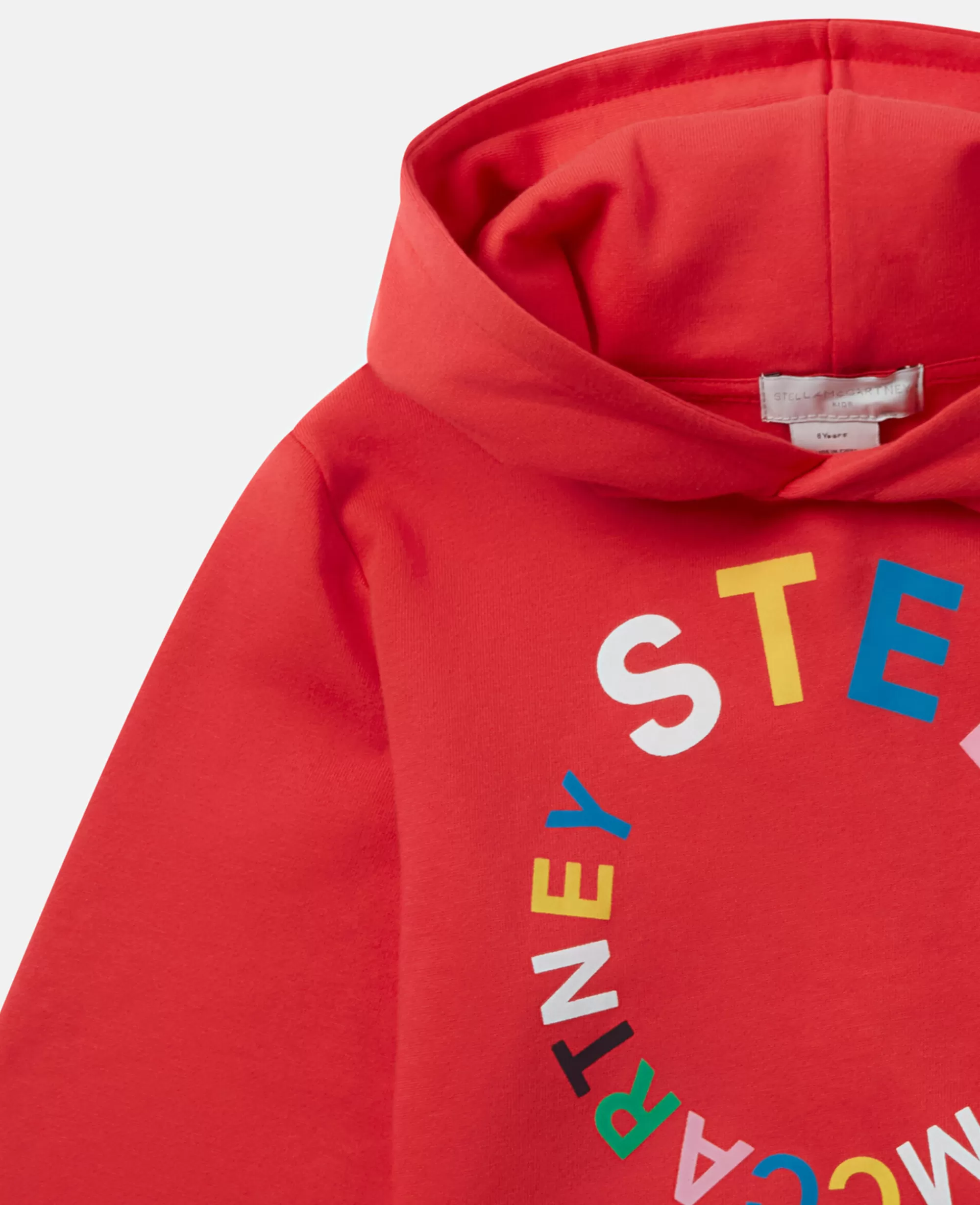 Bambini Stella McCartney Bimba>Felpa Corta Con Cappuccio E Logo Circolare