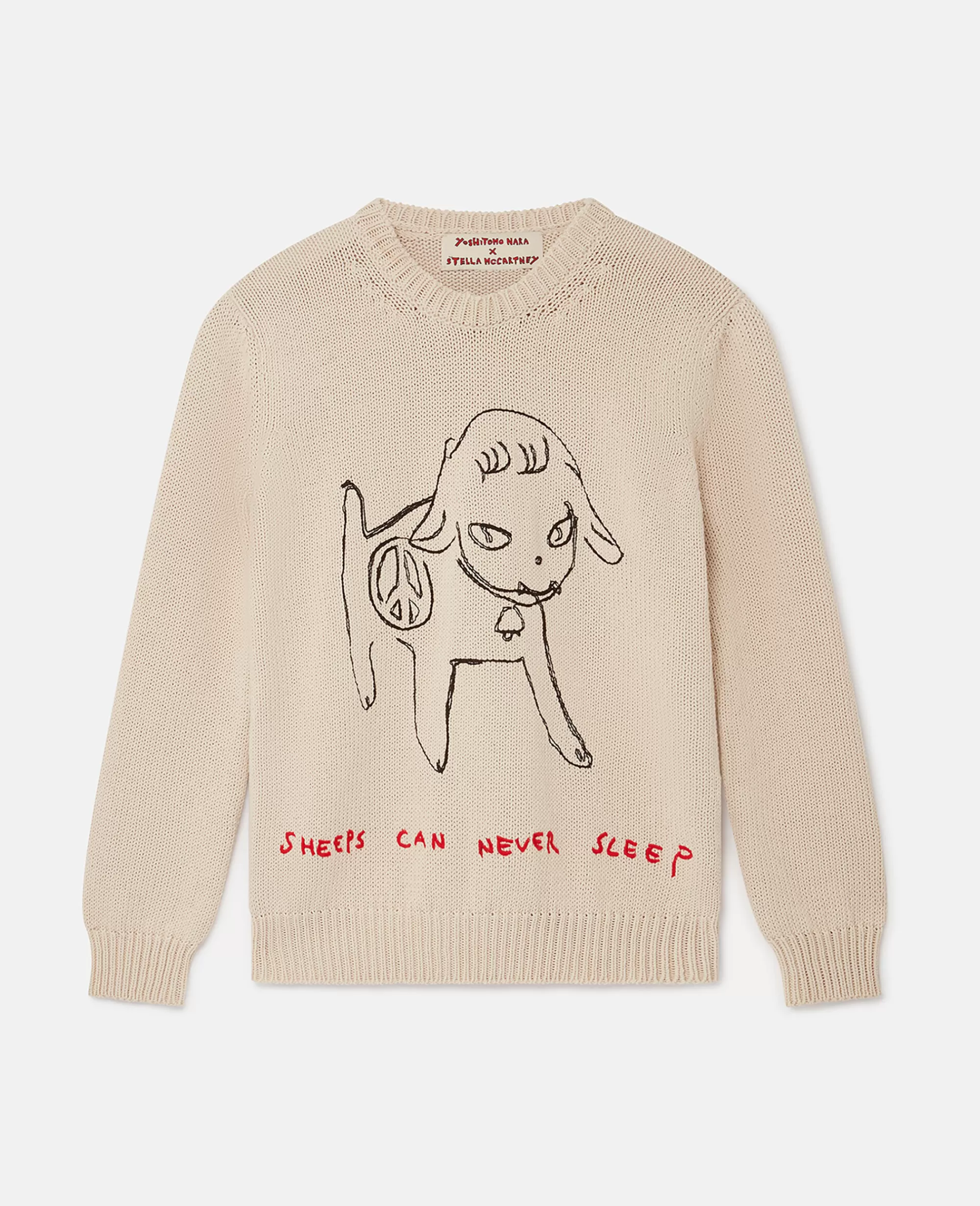 Unisex Stella McCartney Maglieria>Felpa In Cotone Con Ricamo Sheep