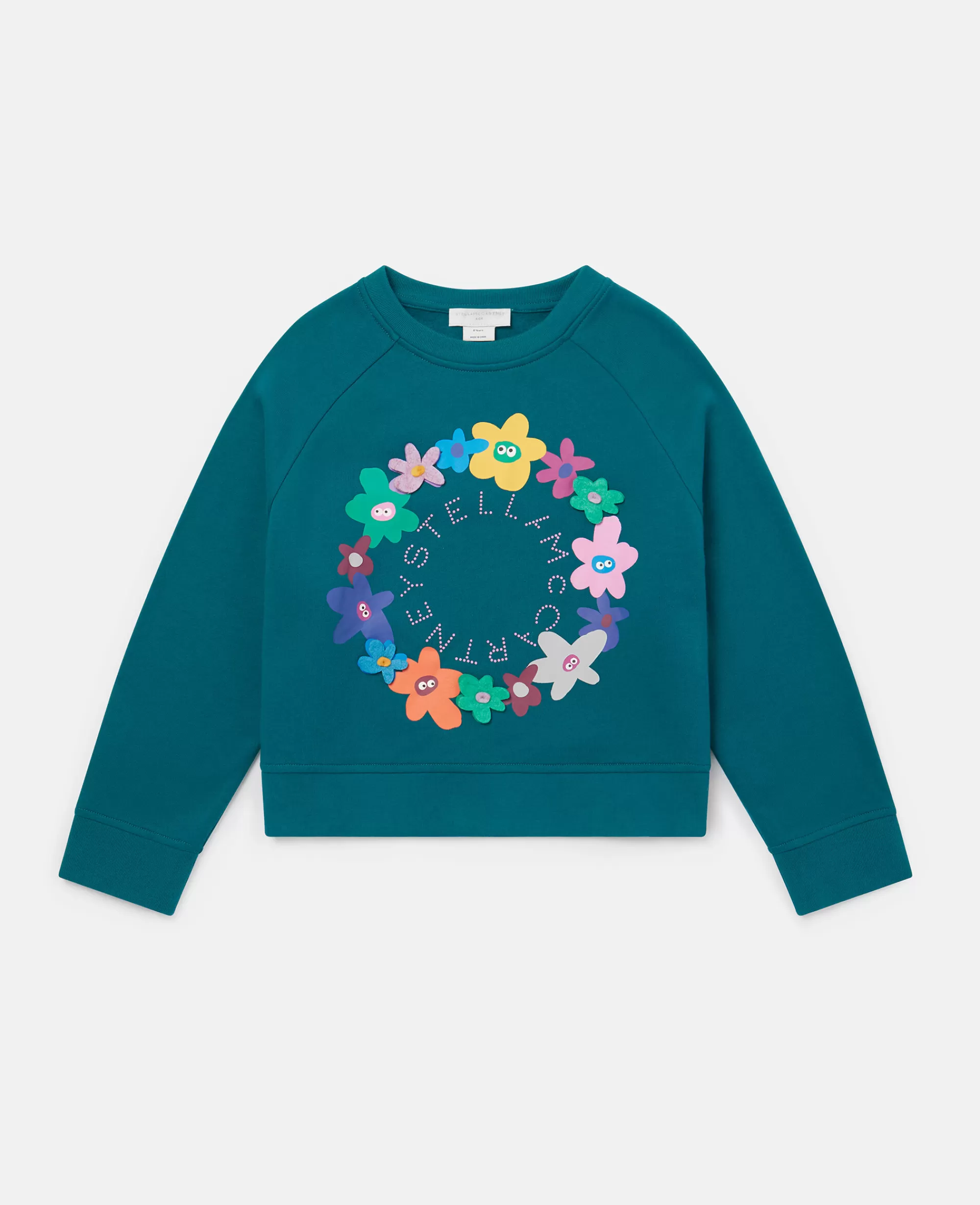 Bambini Stella McCartney T-Shirt>Felpa Logo Ghirlanda Di Fiori